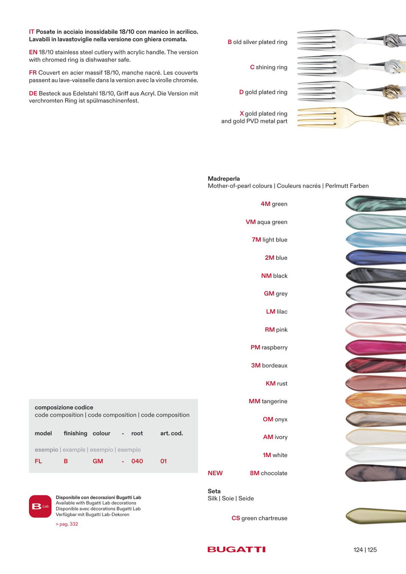 Falabella flatware, the pieces