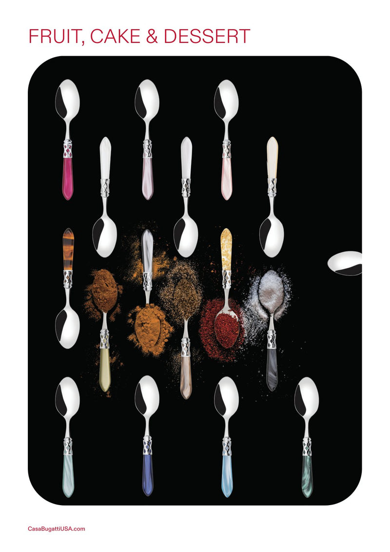 Dessert spoons and forks, catalogue page