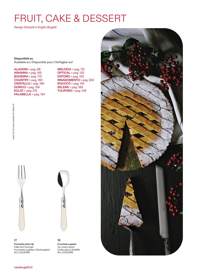 Cake servers and knives, catalogue page