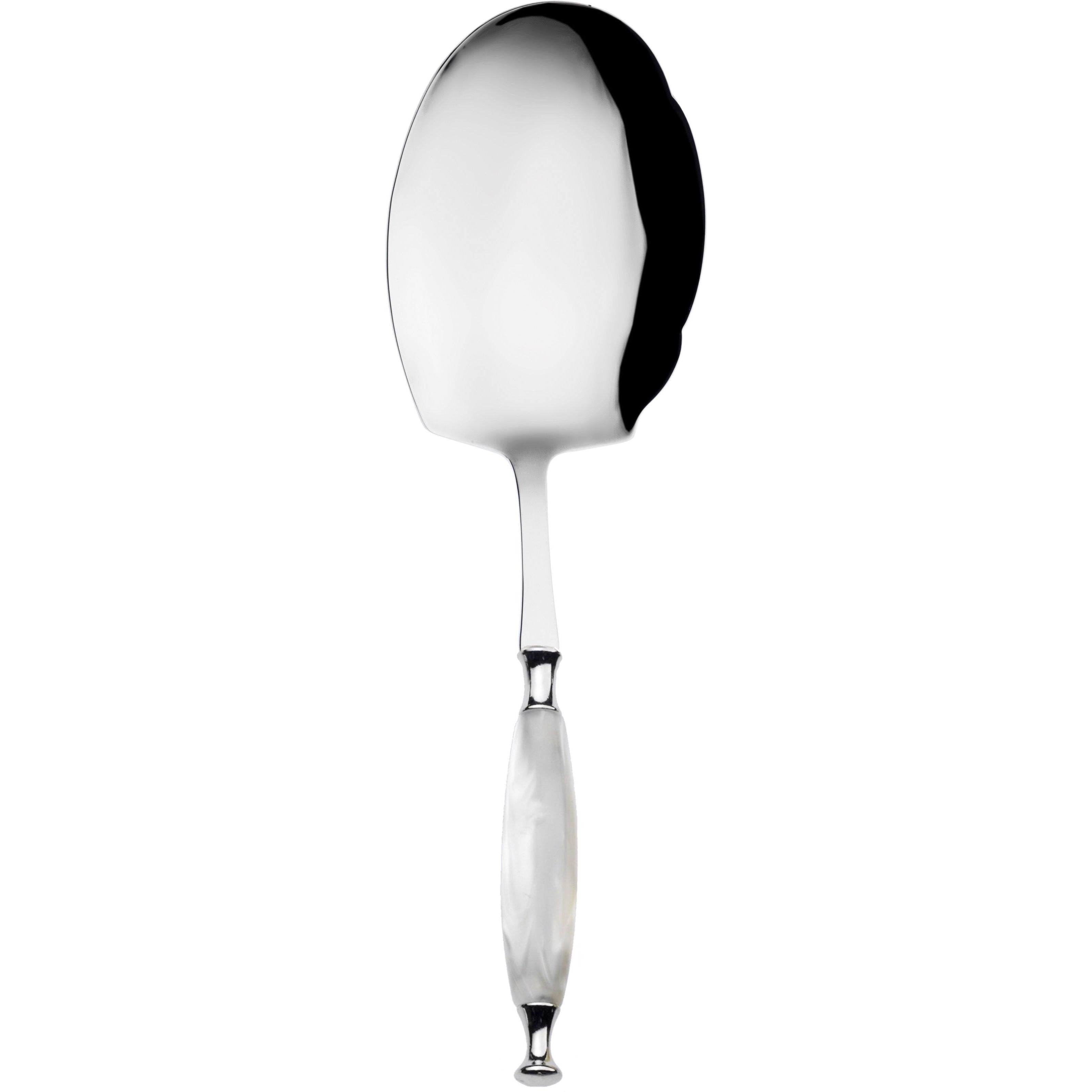 Country Kebab Serving Spoon - white