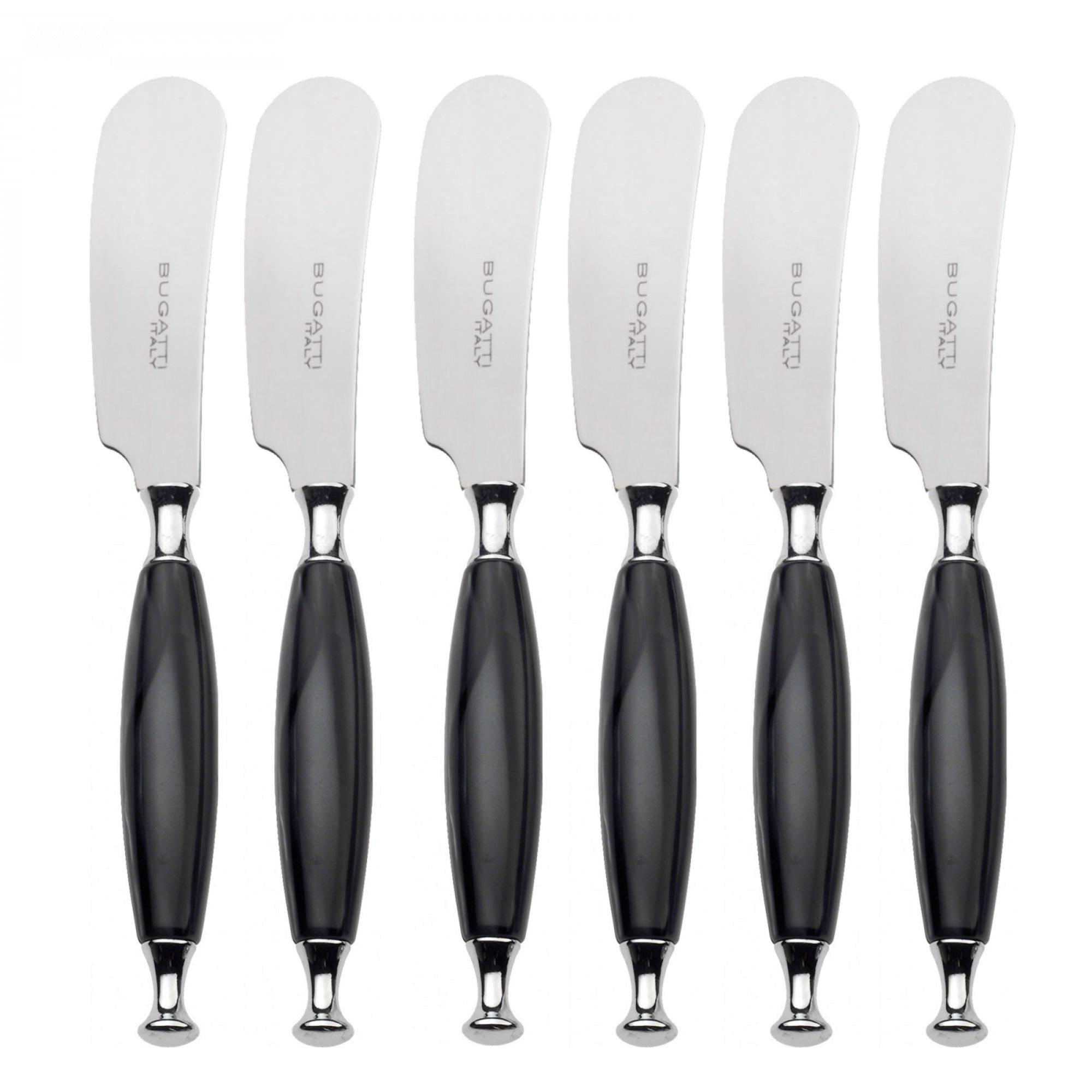 Country Spreader / Butter Knife Set - Black-Casa Bugatti USA