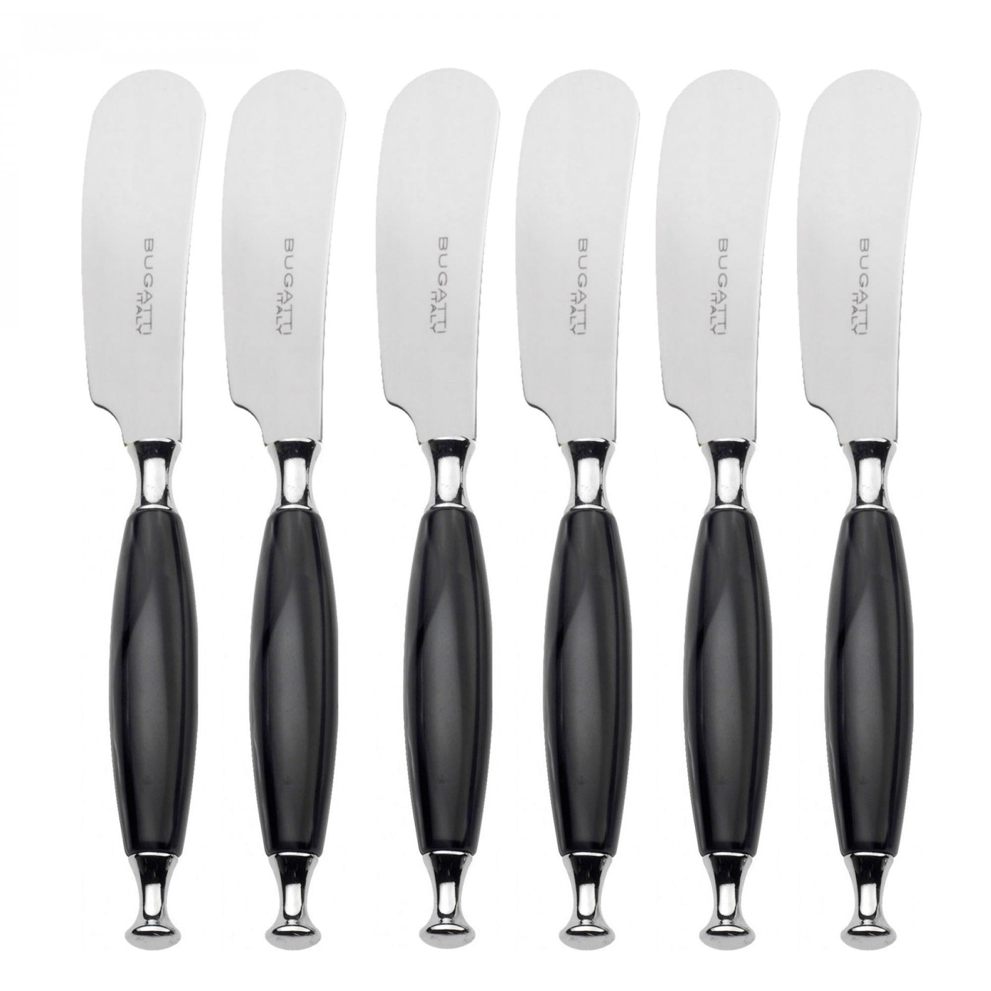 Country Spreader / Butter Knife Set - Black-Casa Bugatti USA