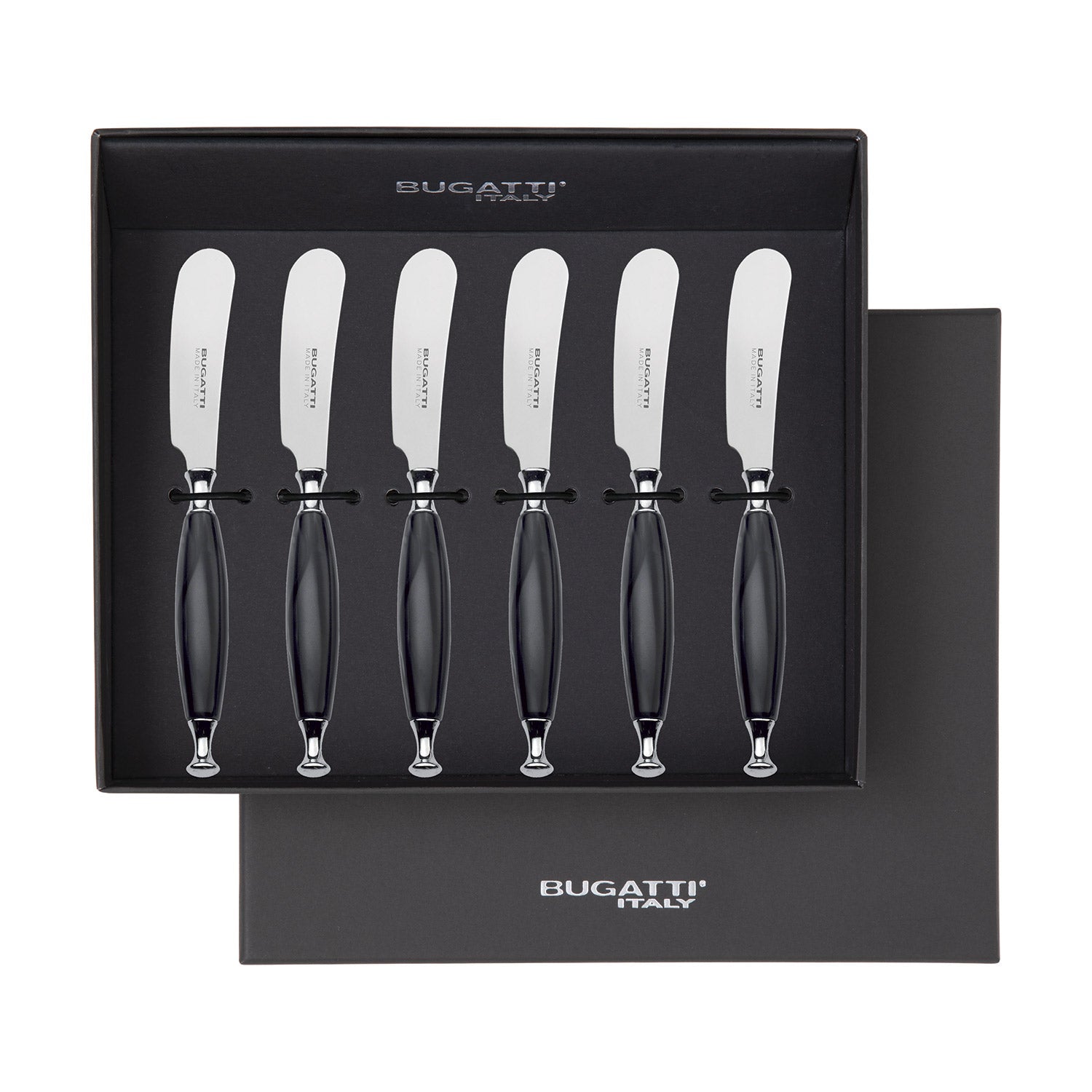 Country Spreader / Butter Knife Set - Black-Casa Bugatti USA