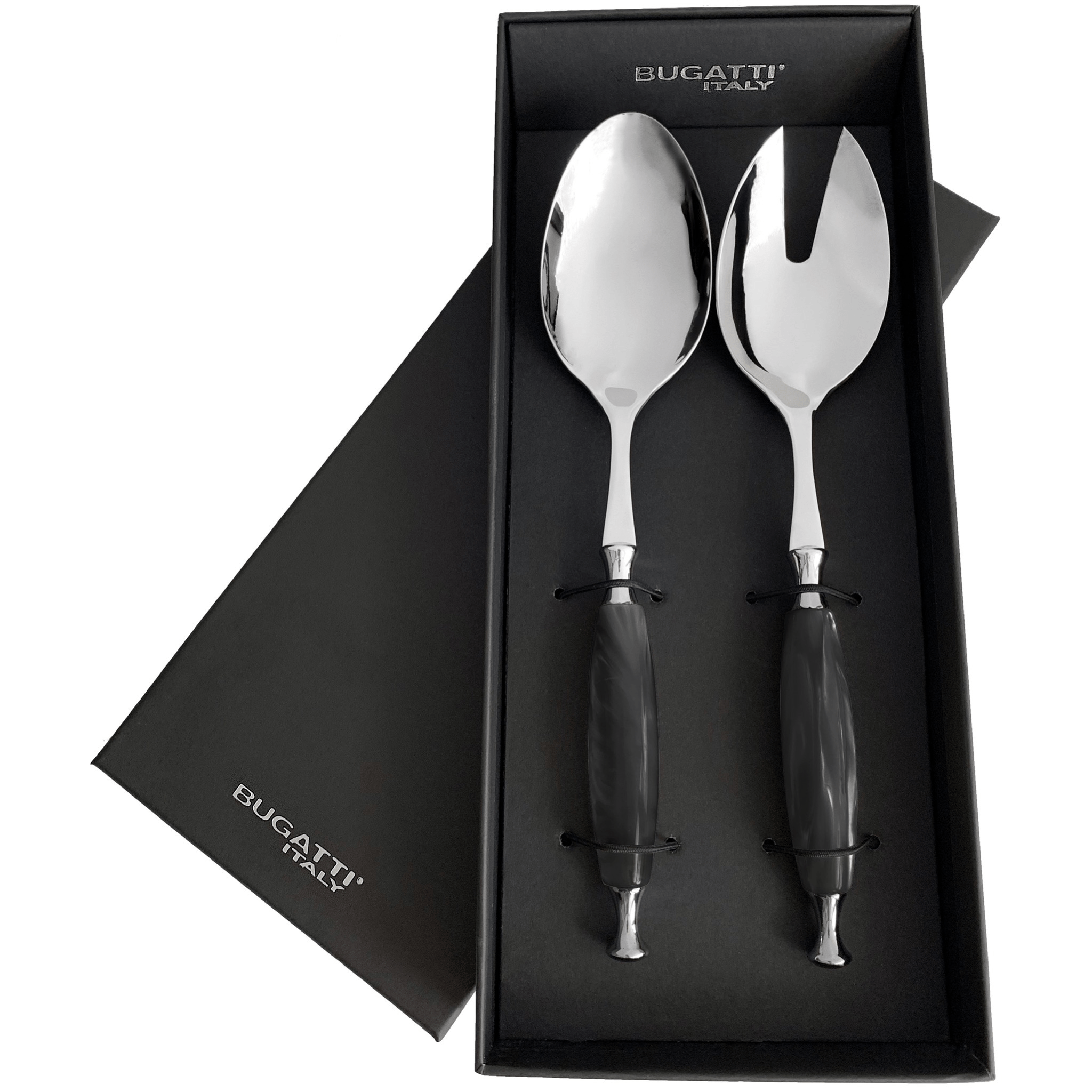 Country 2 Piece Salad Serving Set black-Casa Bugatti USA