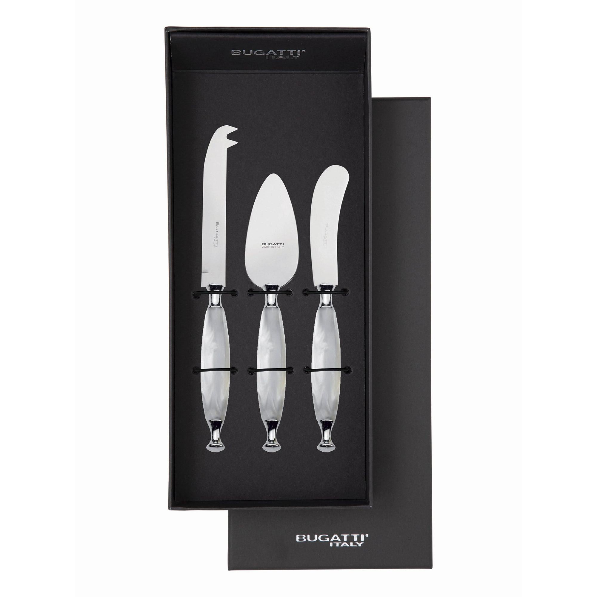 Country 3 Piece Cheese Knife Set - white