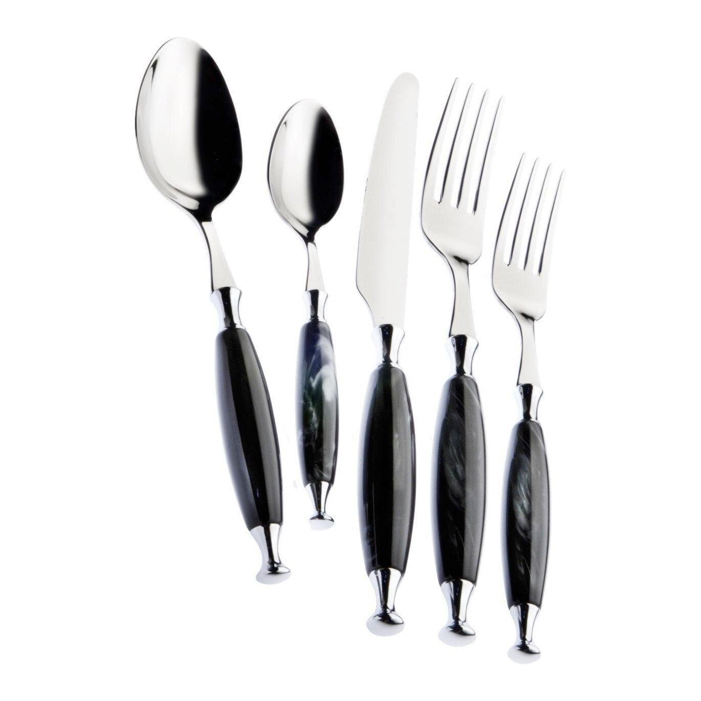 Country 5 Piece Place Setting black-Casa Bugatti USA