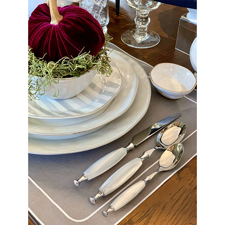 Country 5 Piece Place Setting white-Casa Bugatti USA