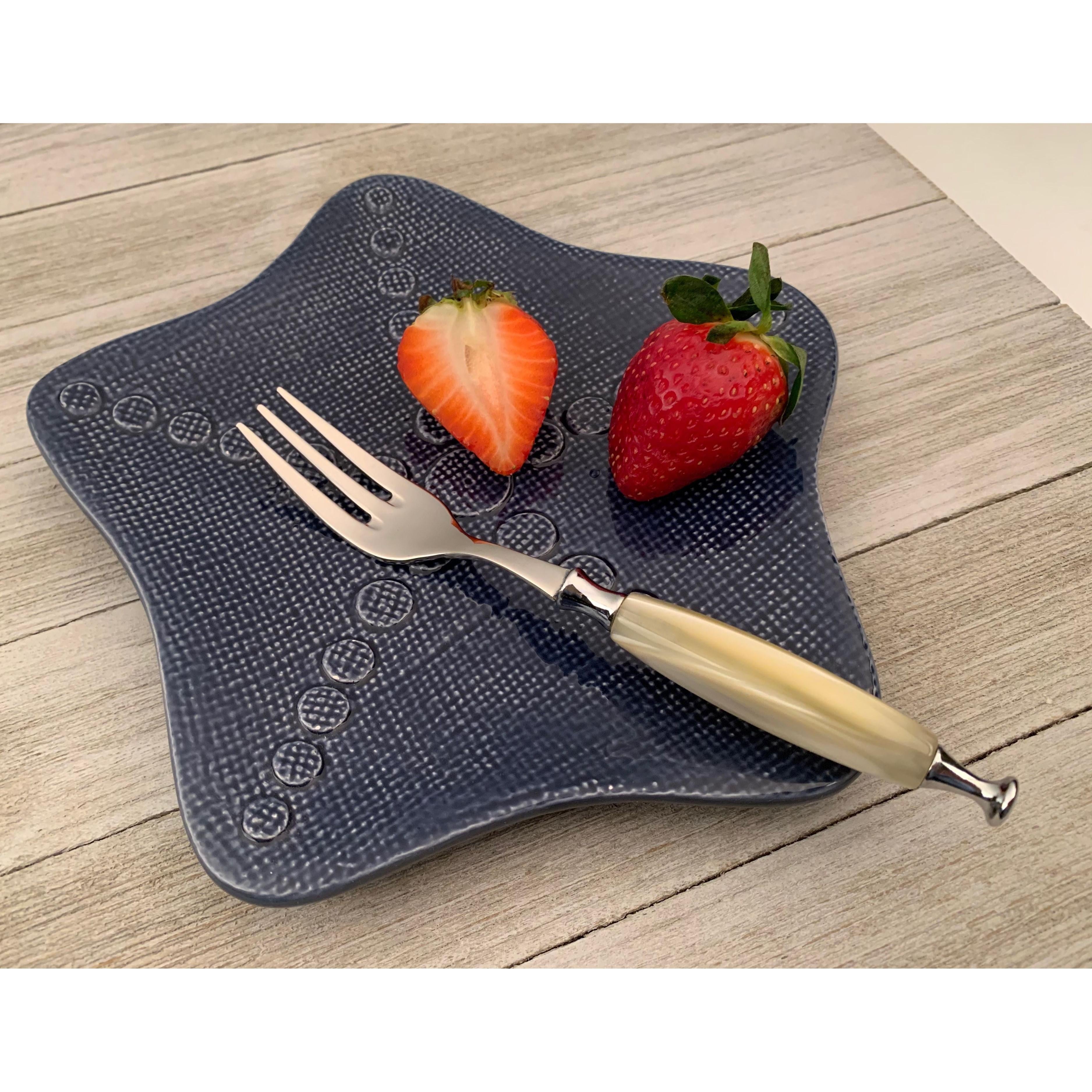 Country Cocktail / Cake Fork Set - ivory