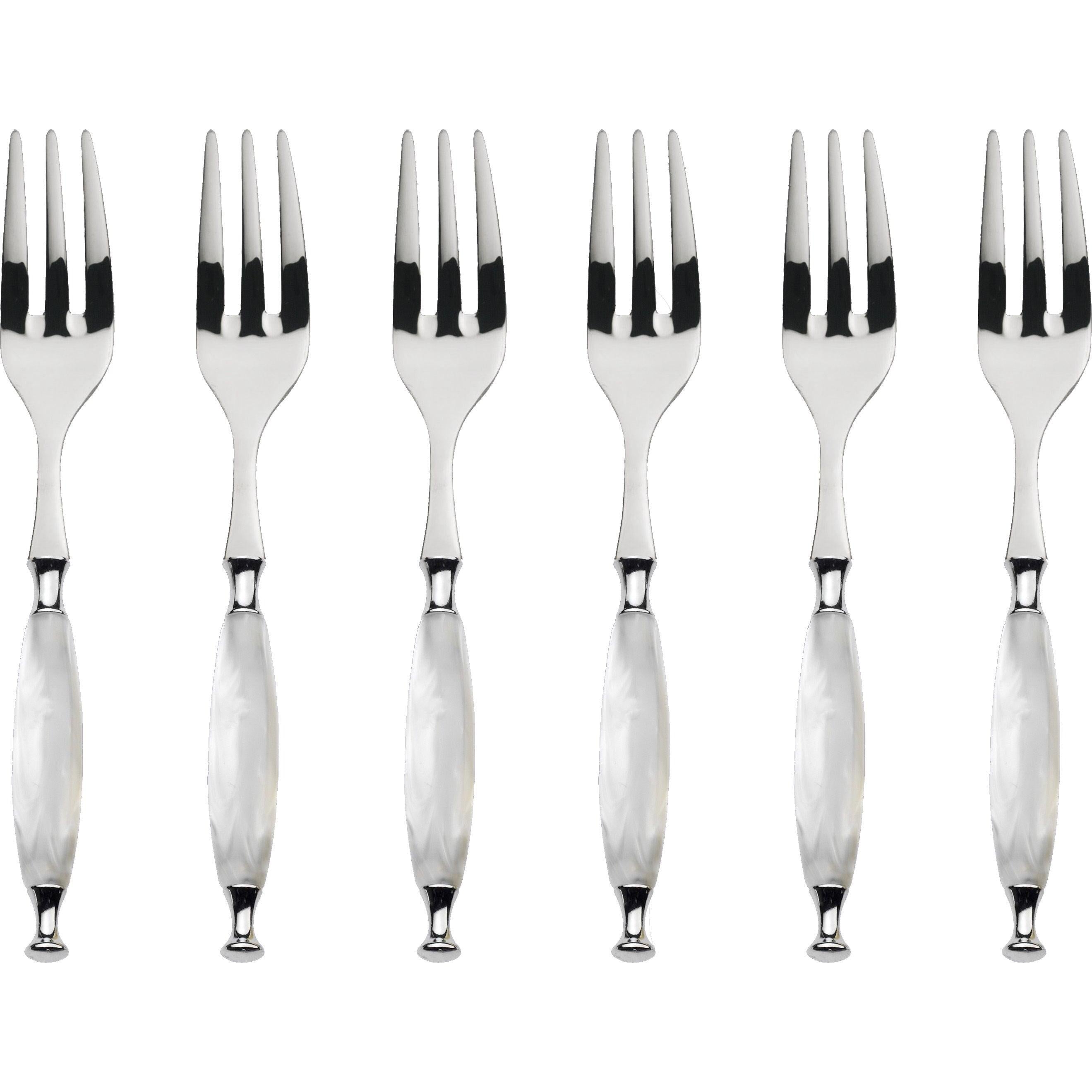 Country Cocktail / Cake Fork Set - white