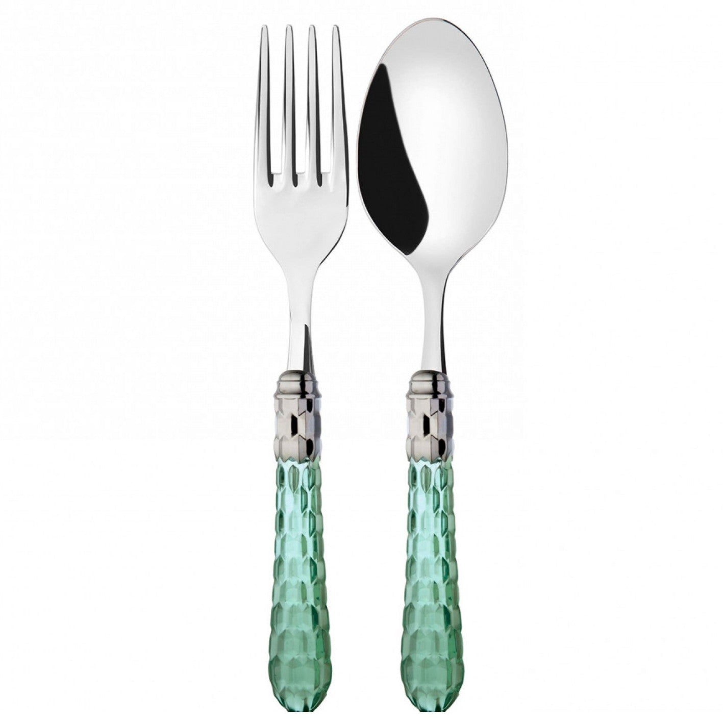 Cristallo Brilliant 2 Piece Serving Set - Green Clear