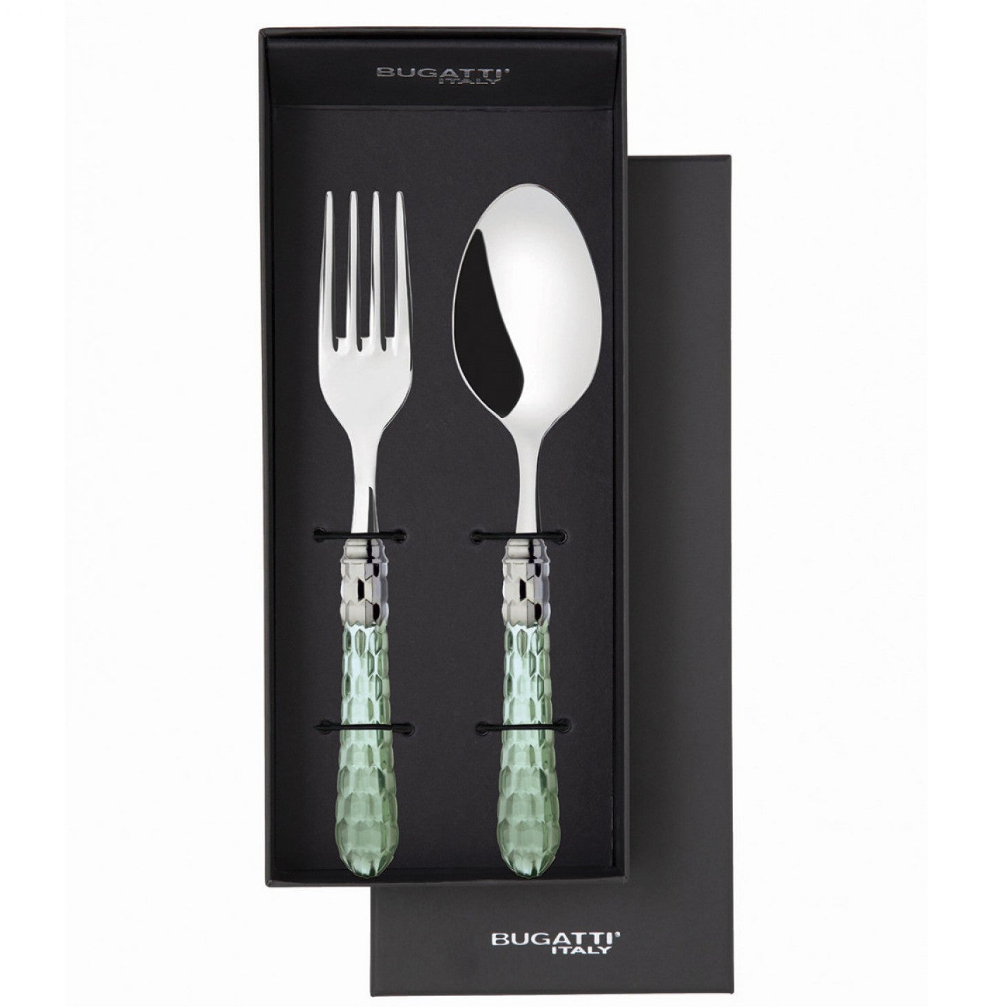 Cristallo Brilliant 2 Piece Serving Set - Green Clear