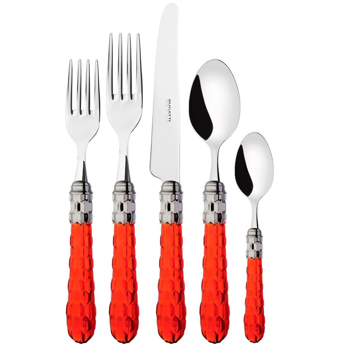 Cristallo Brilliant 5 Piece Place Setting red clear