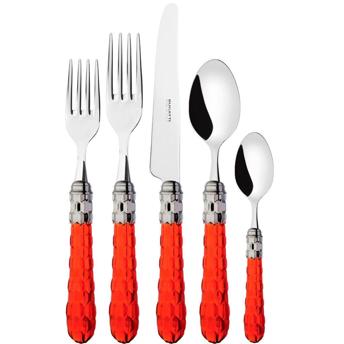 Cristallo Brilliant 5 Piece Place Setting red clear
