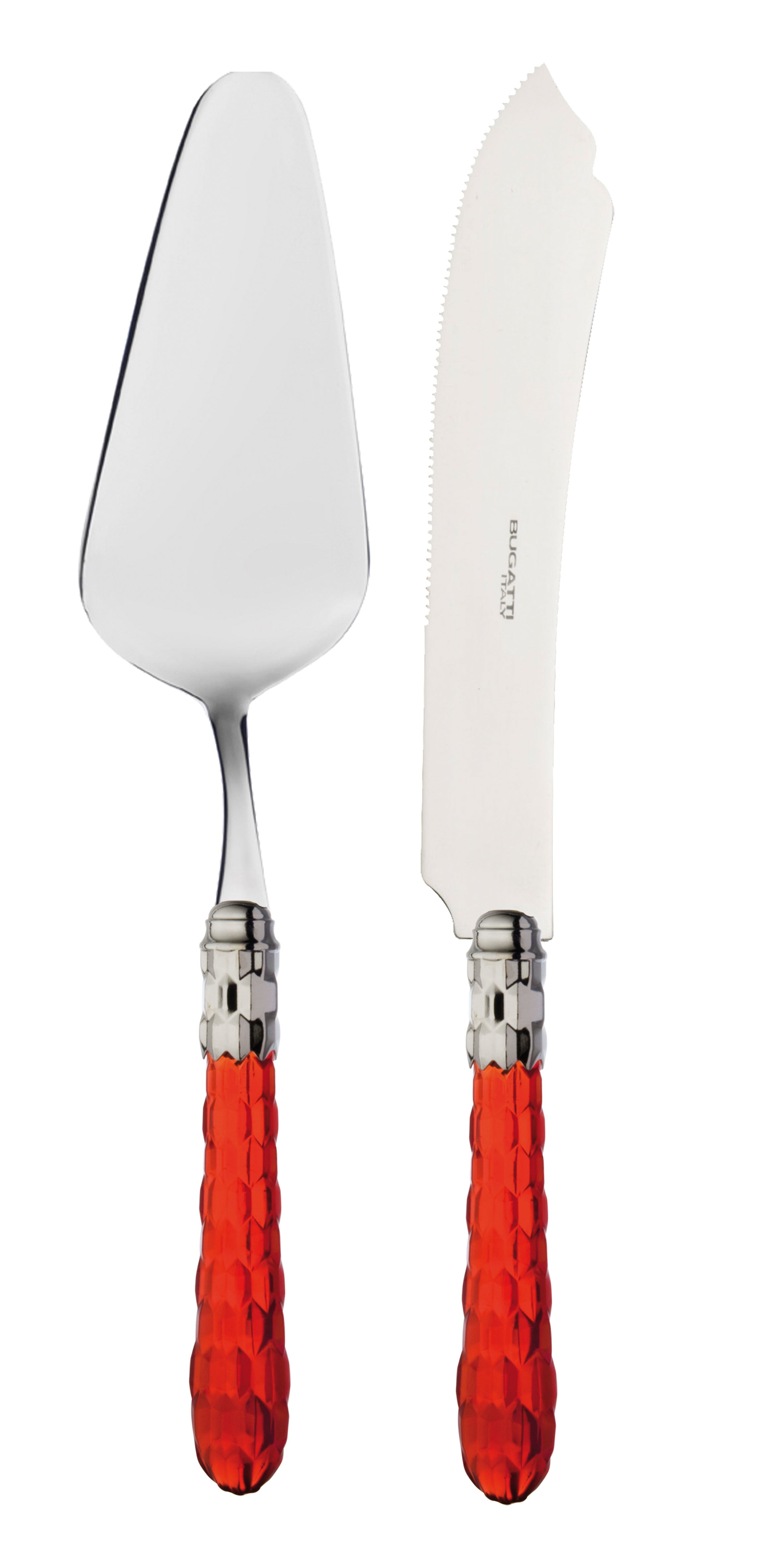 Cristallo Brilliant Cake Server in gift box - Red Clear