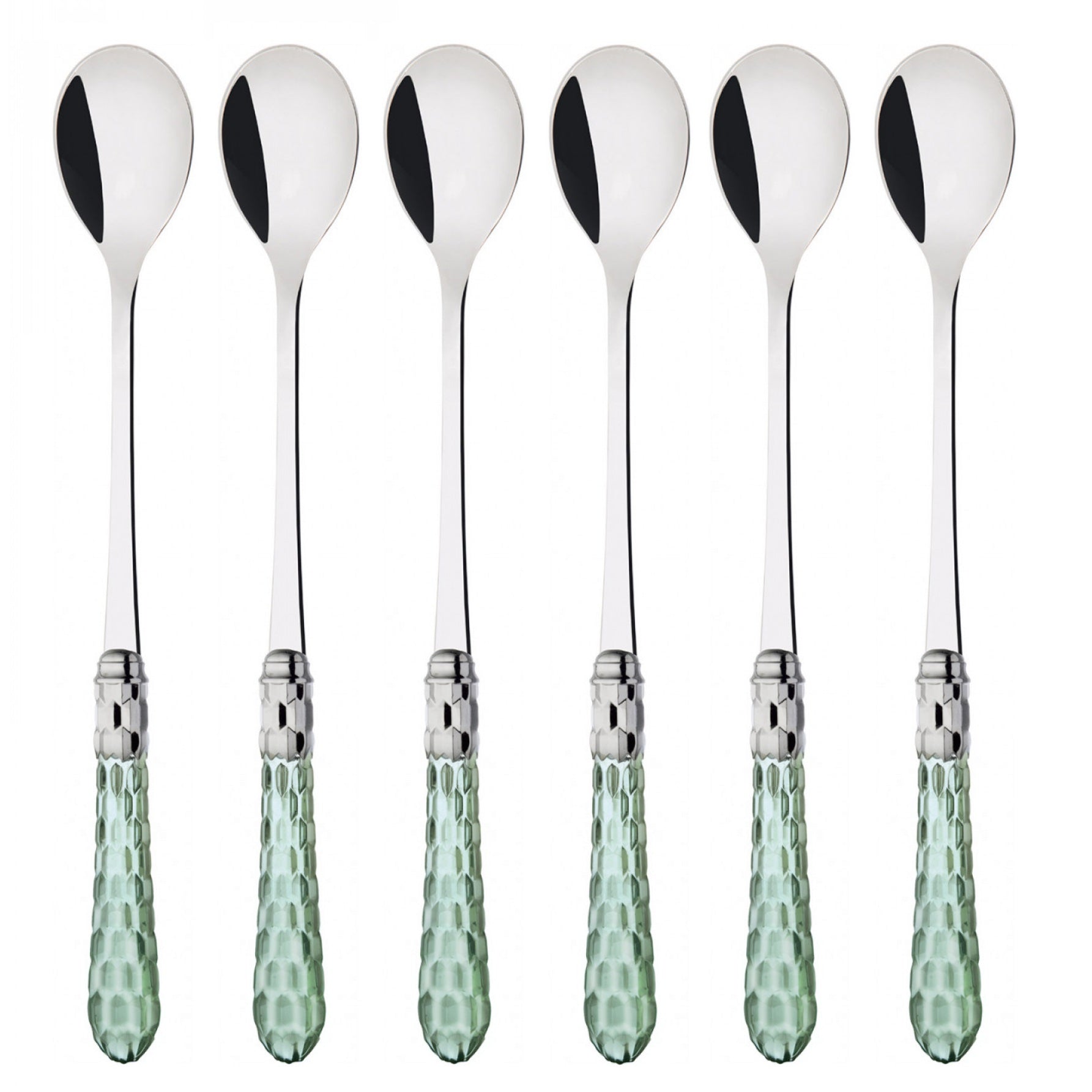 Cristallo Brilliant Ice Tea / Cocktail Spoon Set - Green Clear