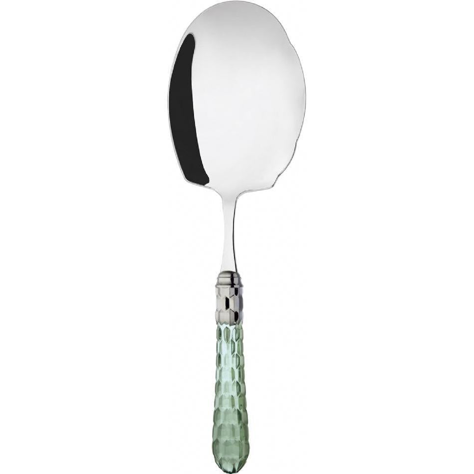 Cristallo Brilliant Kebab Serving Spoon - Green Clear
