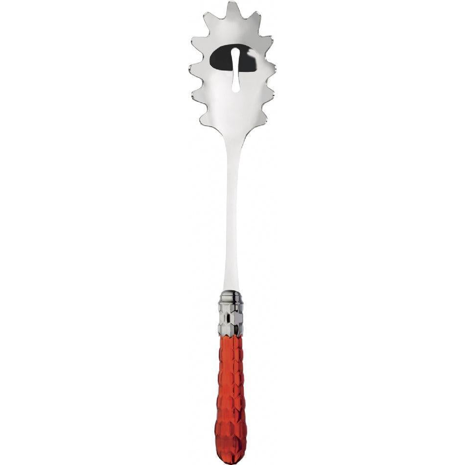 Cristallo Brilliant Pasta / Spaghetti Server - Red Clear