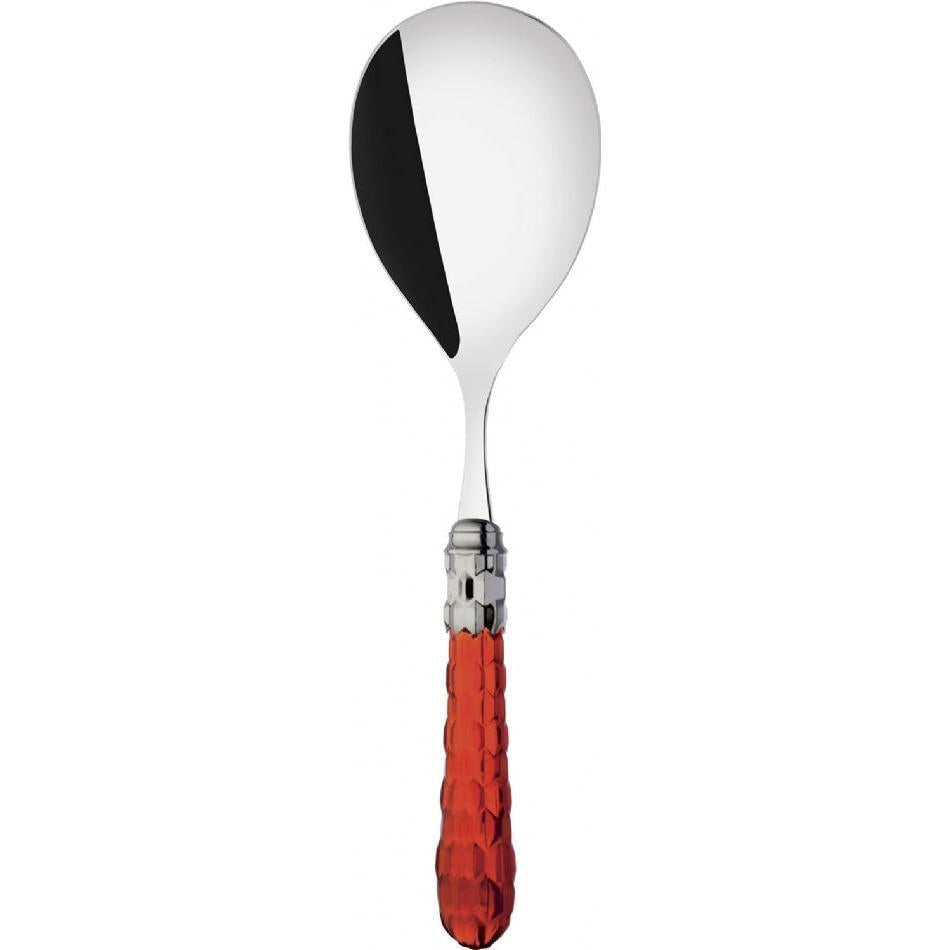 Cristallo Brilliant Rice Casserole Serving Spoon - Red Clear