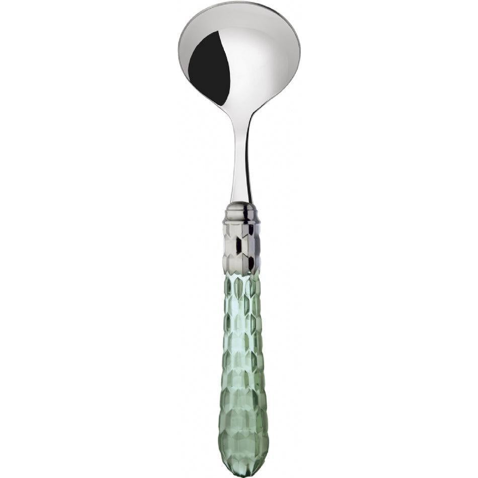 Cristallo Brilliant Sauce / Gravy Ladle - Green Clear