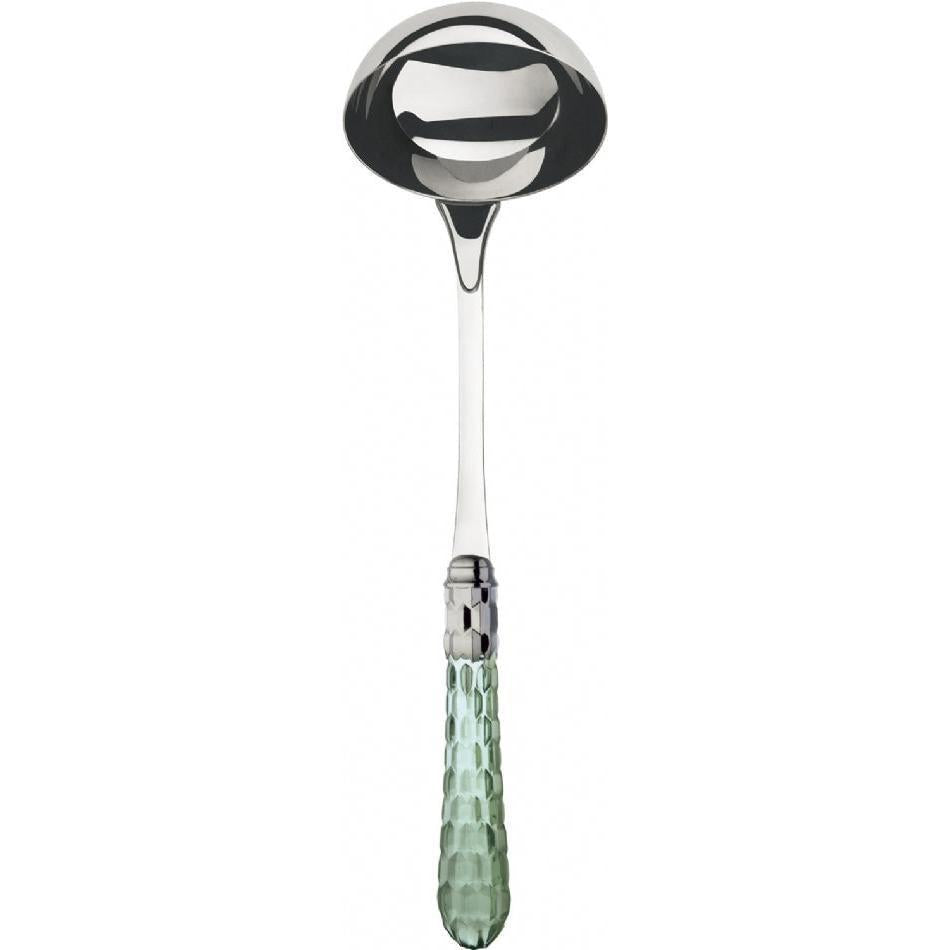 Cristallo Brilliant Soup Ladle - Green Clear