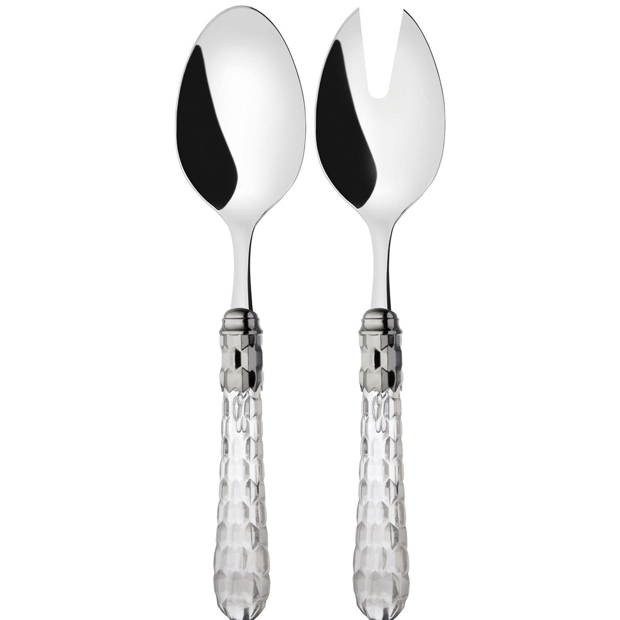 Cristallo Brilliant 2 Piece Salad Servers - Crystal Clear-Casa Bugatti USA