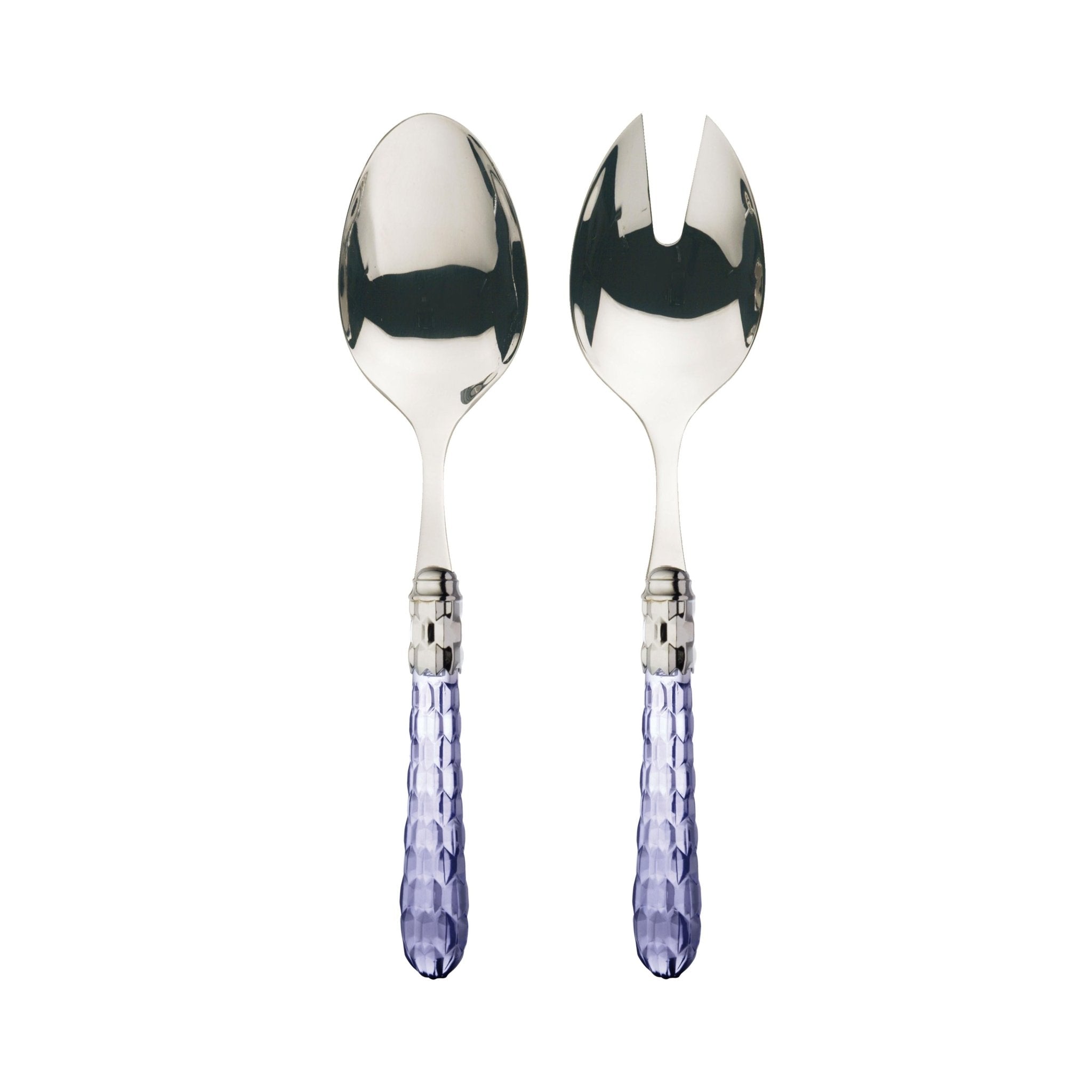 Cristallo Brilliant 2 Piece Salad Servers - Blue Clear-Casa Bugatti USA