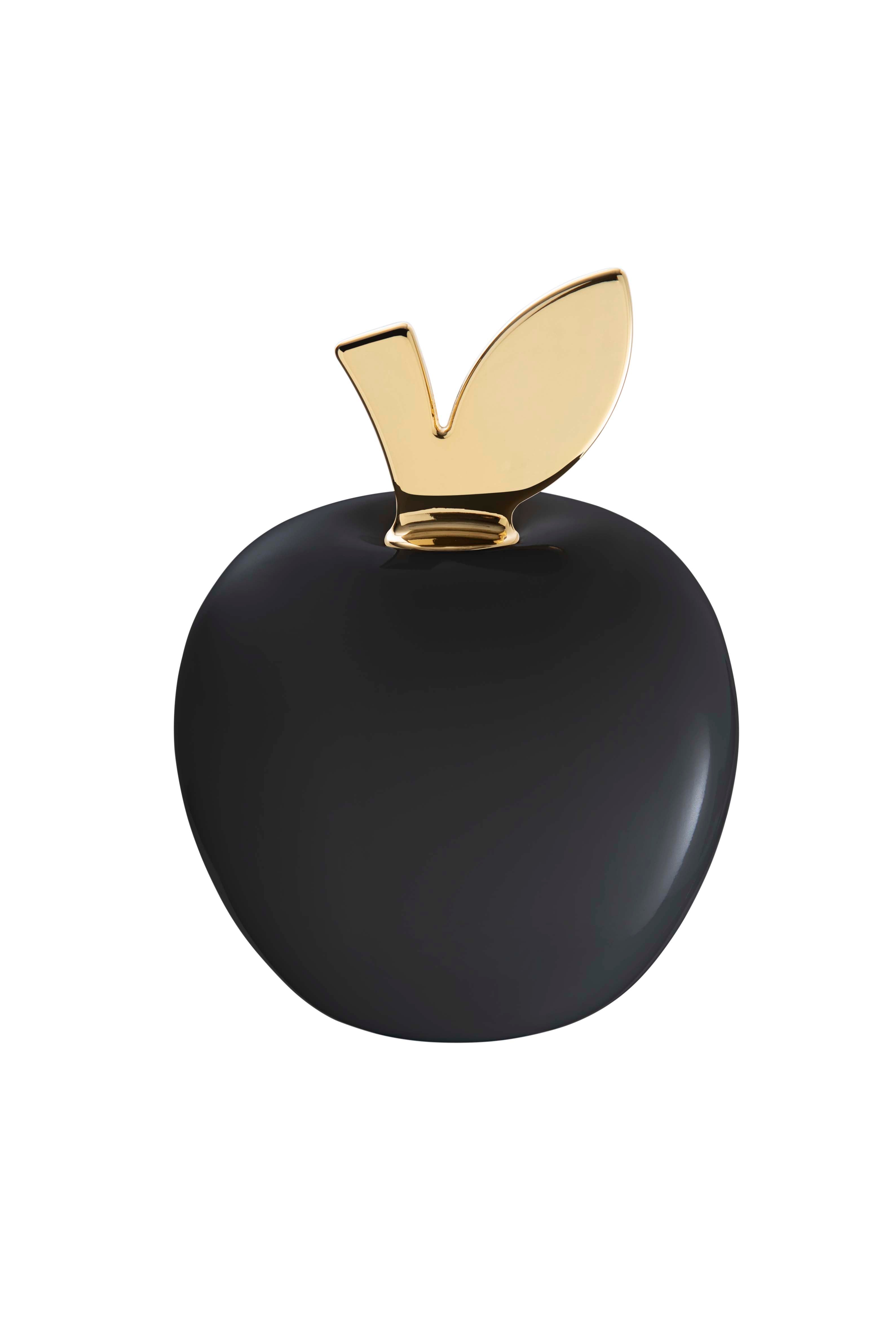 EDEN apple Nut Cracker black shiny, gold leaf-Casa Bugatti USA