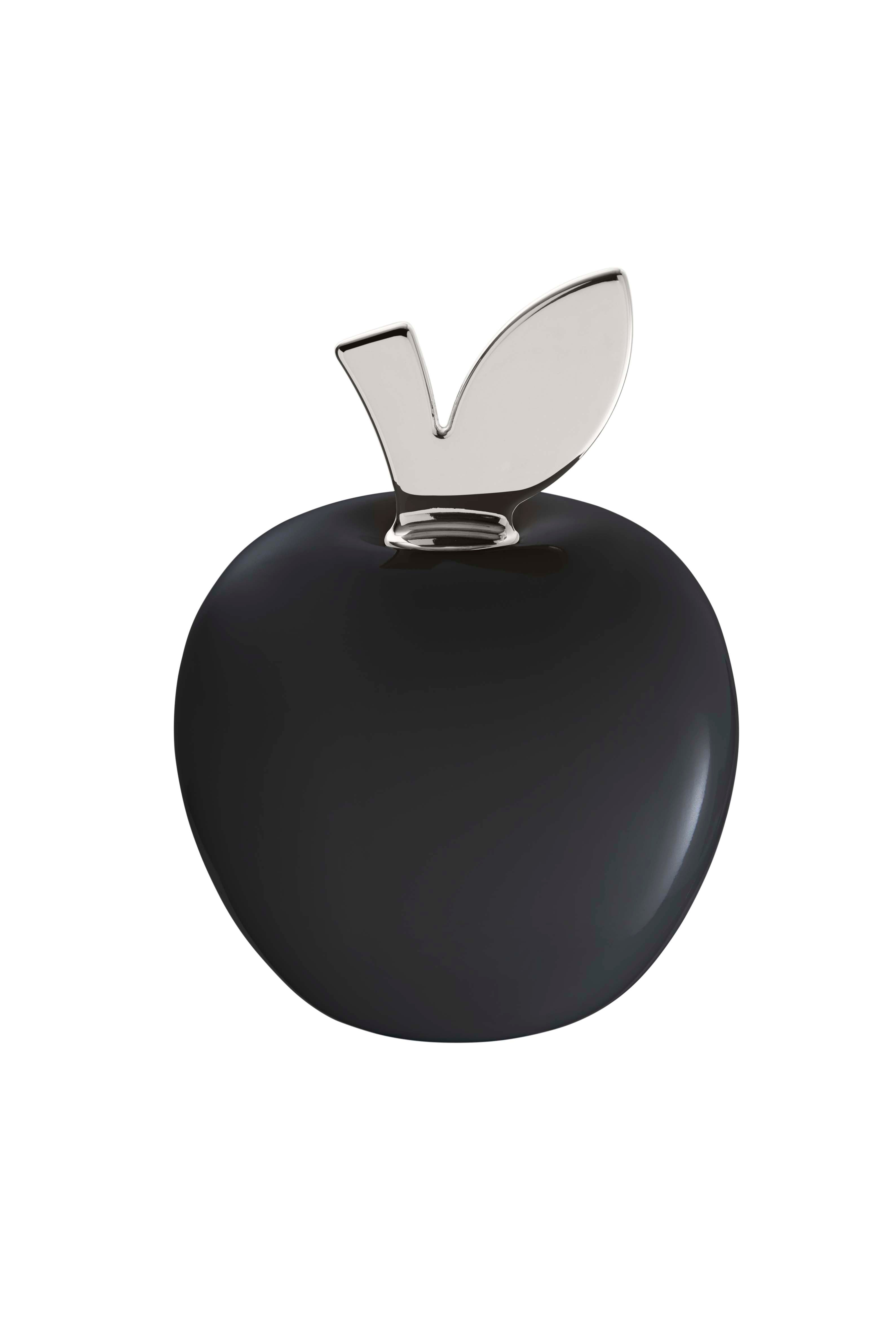 EDEN apple Nut Cracker black shiny, silver leaf-Casa Bugatti USA