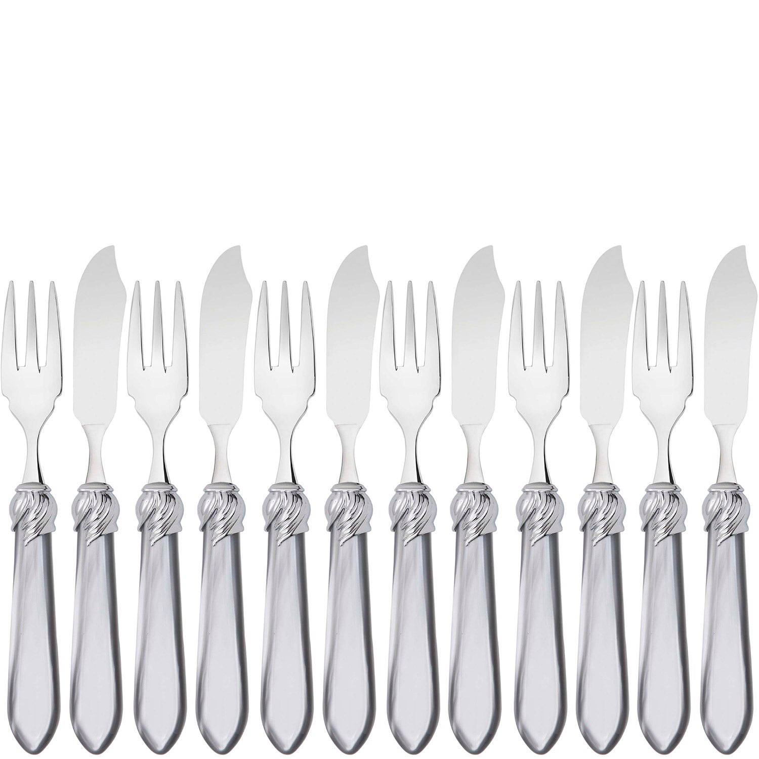 Falabella Brilliant 12 Piece Fish Set - gray
