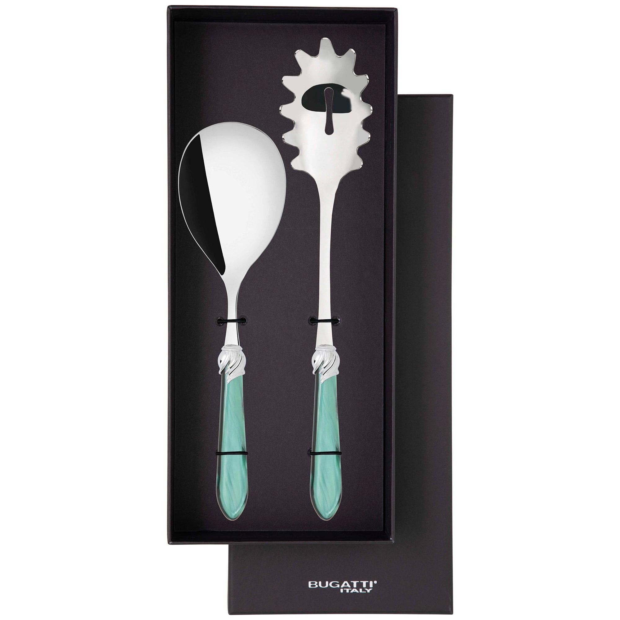 Falabella Brilliant 2 Piece Pasta Set in gift box - green