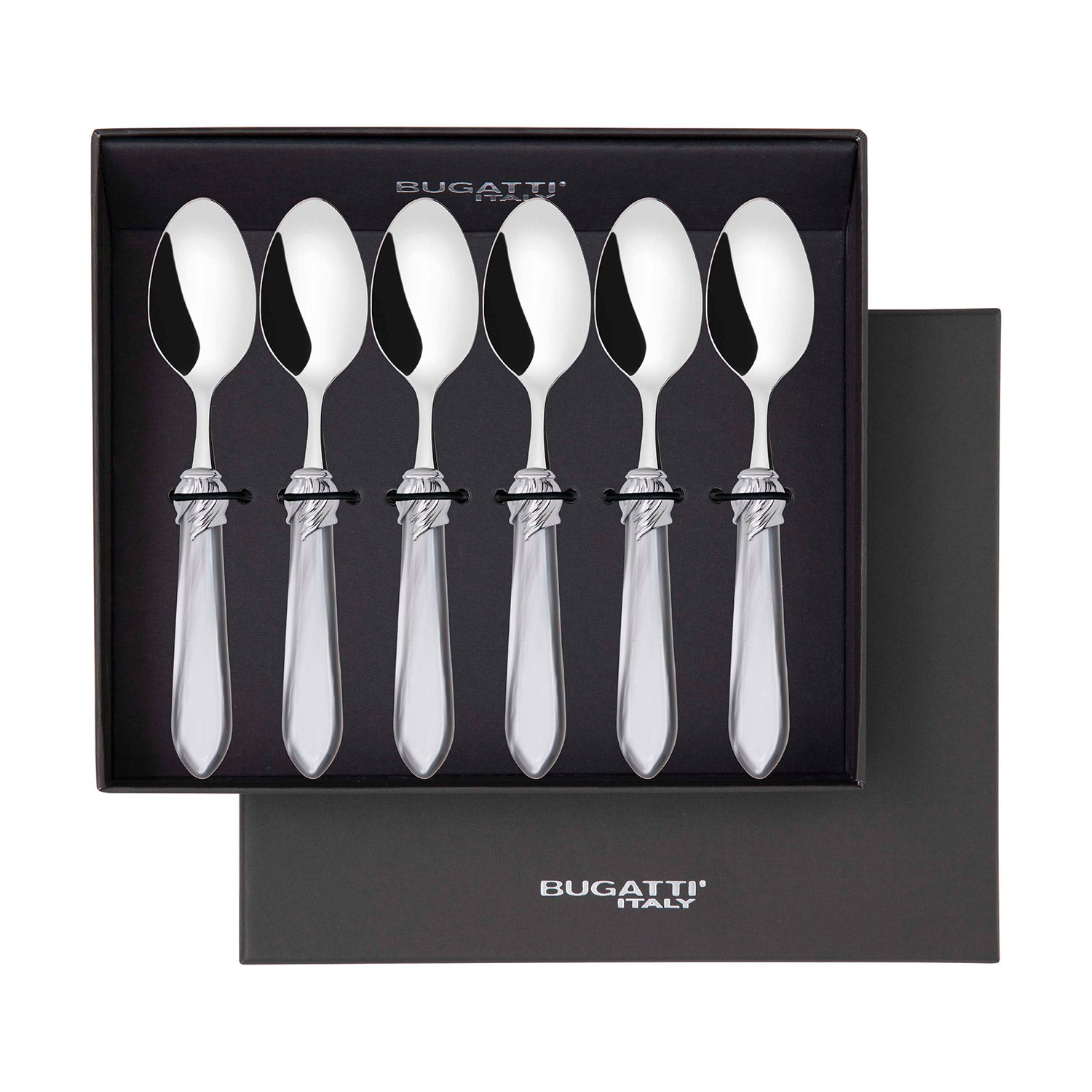 Falabella Brilliant 6 Piece Coffee Spoon Set in gift box - gray