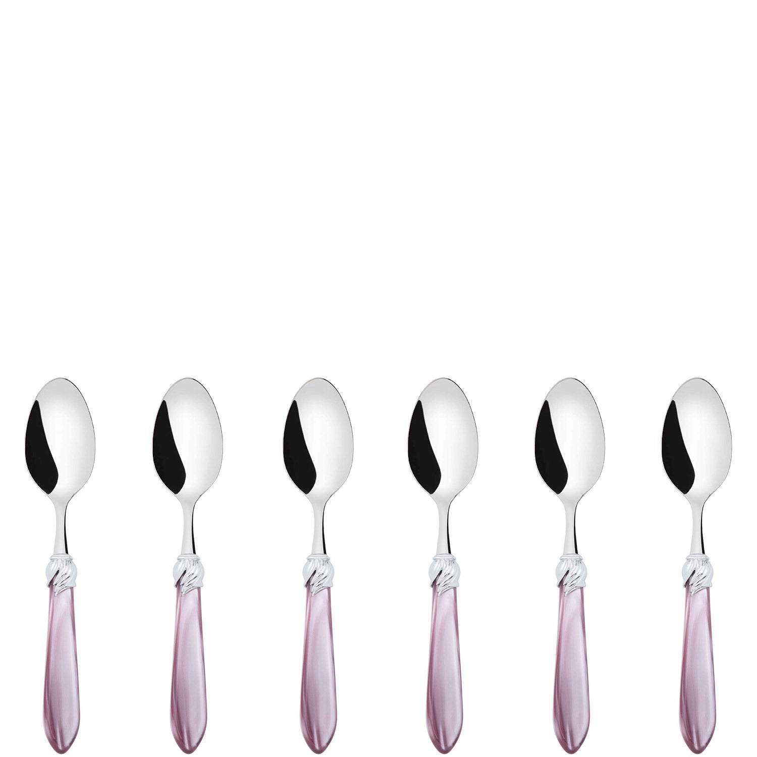 Falabella Brilliant 6 Piece Coffee Spoon Set in gift box - lilac