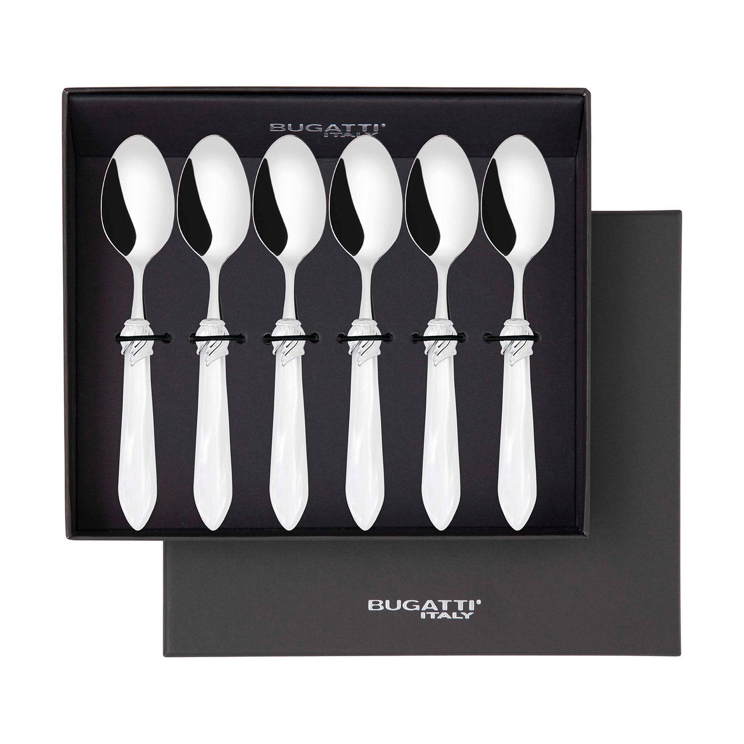 Falabella Brilliant 6 Piece Coffee Spoon Set in gift box - white