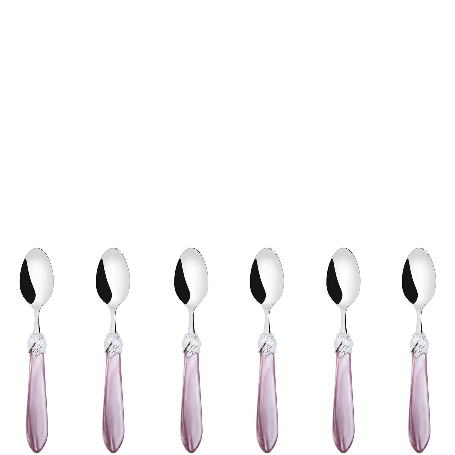Falabella Brilliant 6 Piece Moka Spoon Set in gift box lilac