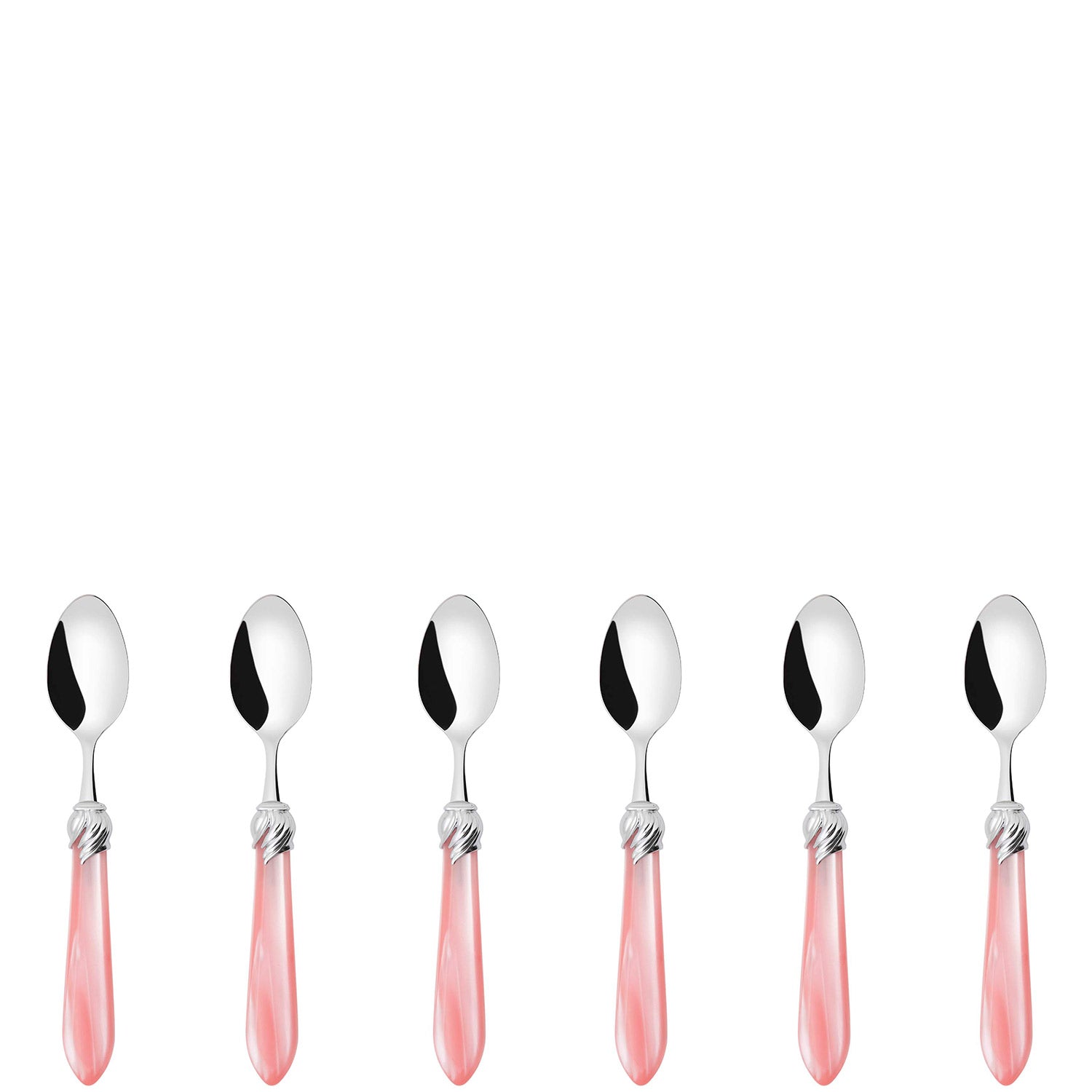Falabella Brilliant 6 Piece Moka Spoon Set in gift box pink