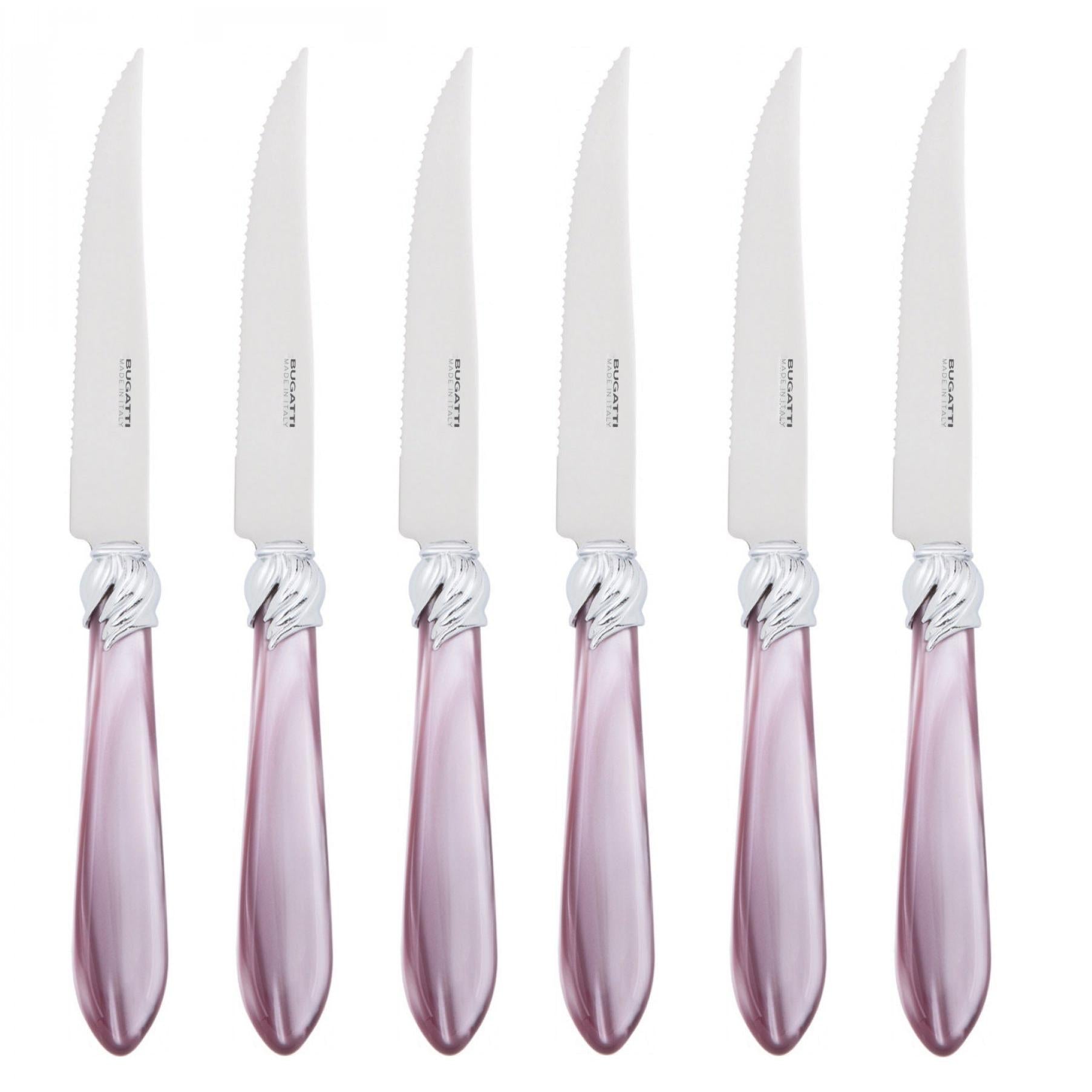 Falabella Brilliant 6 Piece Steak knife Set - lilac