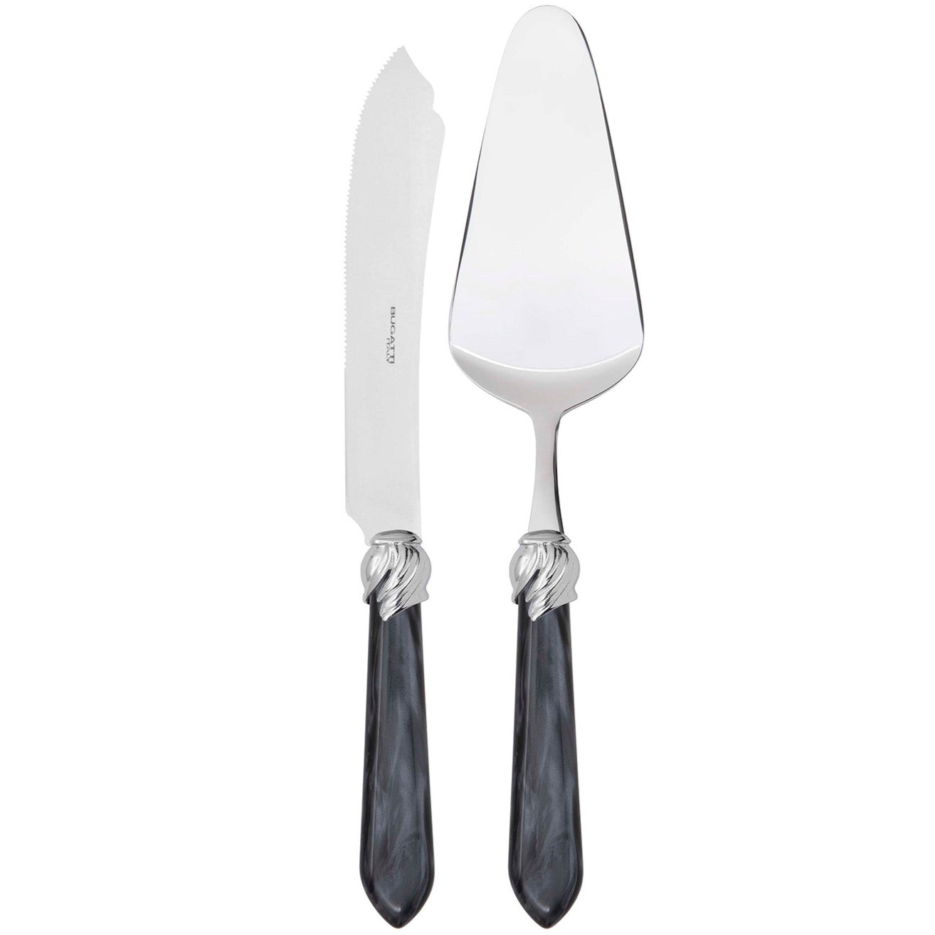 Falabella Brilliant Cake Server in gift box - charcoal