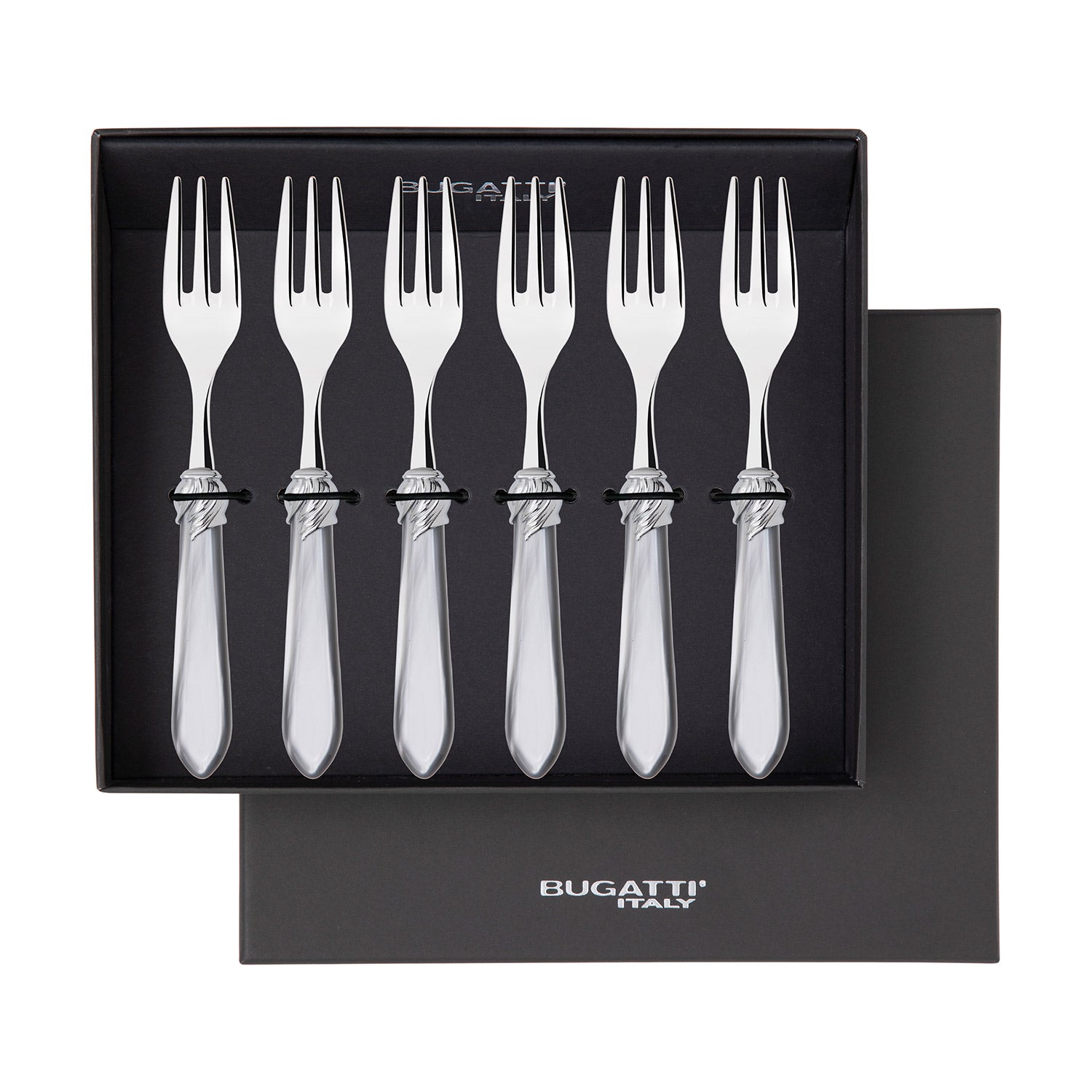 Falabella Brilliant Cocktail / Cake Fork Set in gift box - gray