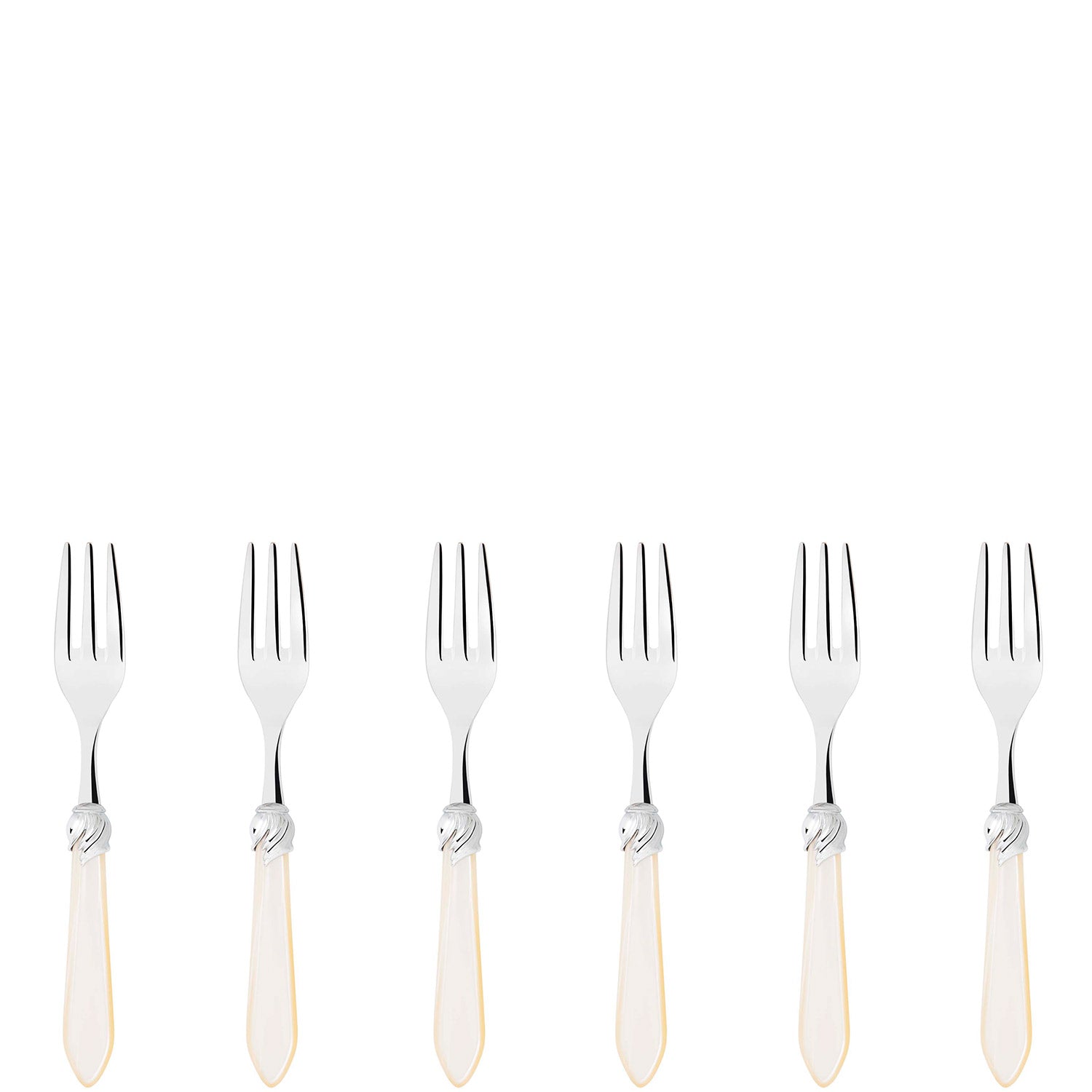 Falabella Brilliant Cocktail / Cake Fork Set in gift box - Ivory