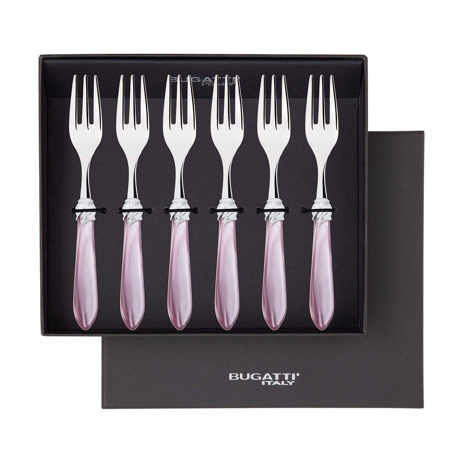 Falabella Brilliant Cocktail / Cake Fork Set in gift box - lilac