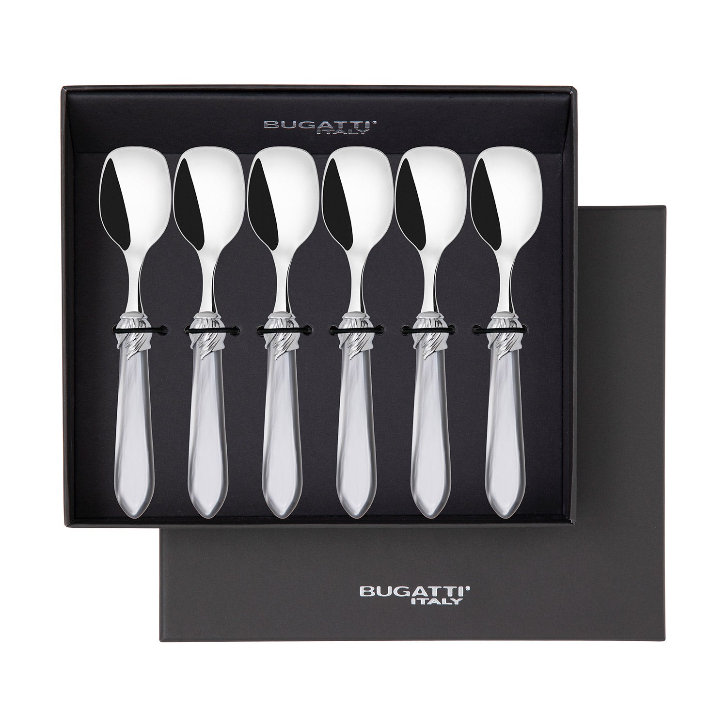 Falabella Brilliant Ice Cream Spoons Set in gift box - gray