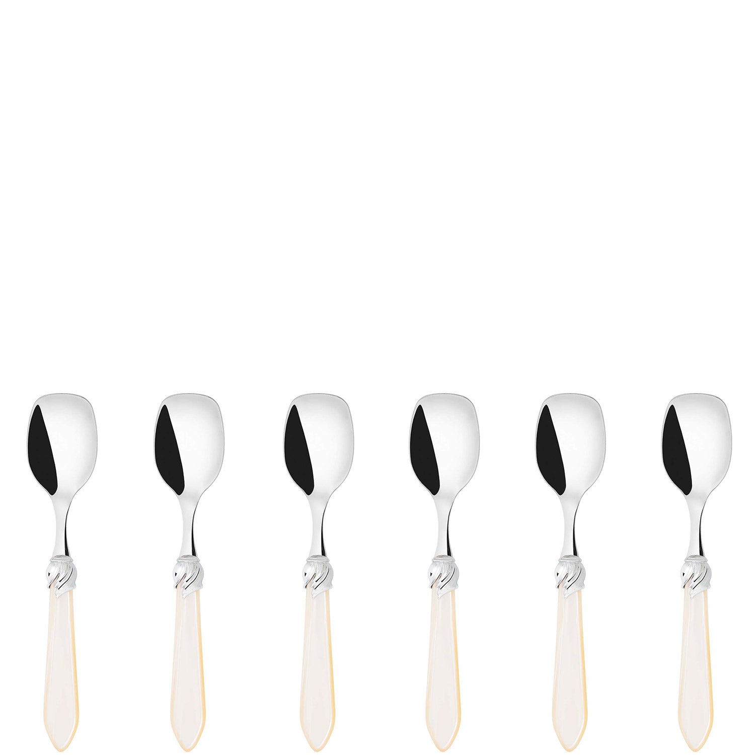 Falabella Brilliant Ice Cream Spoons Set in gift box - Ivory