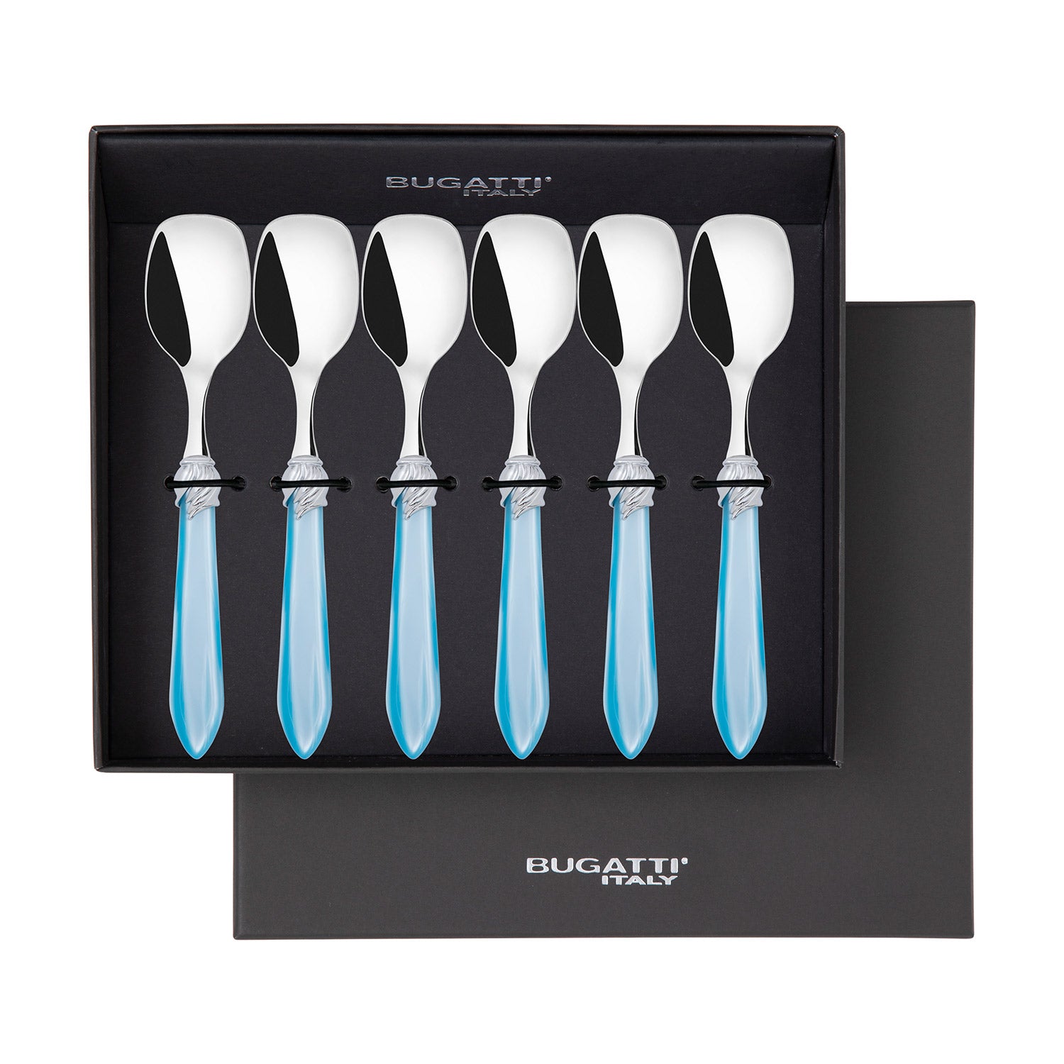 Falabella Brilliant Ice Cream Spoons Set in gift box - sky blue