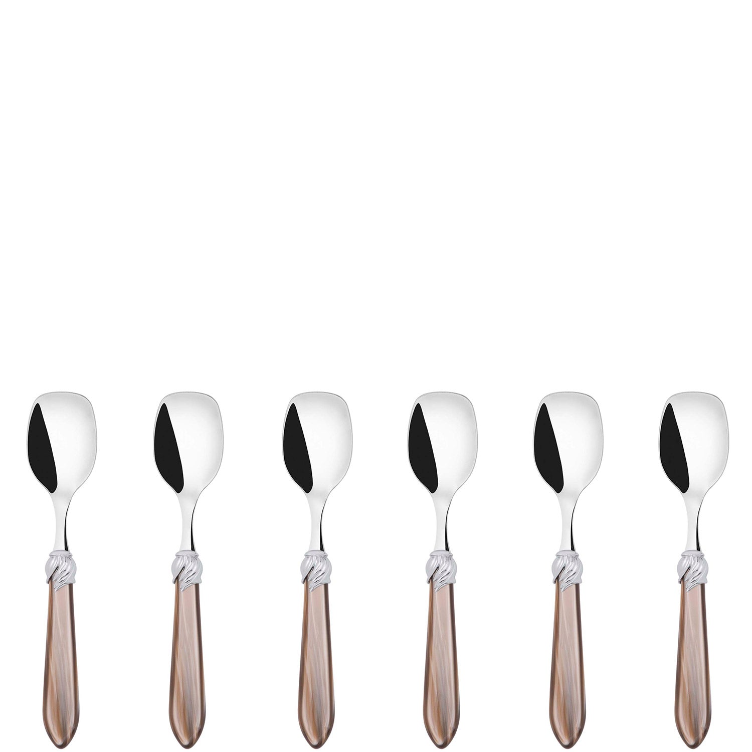 Falabella Brilliant Ice Cream Spoons Set in gift box - taupe