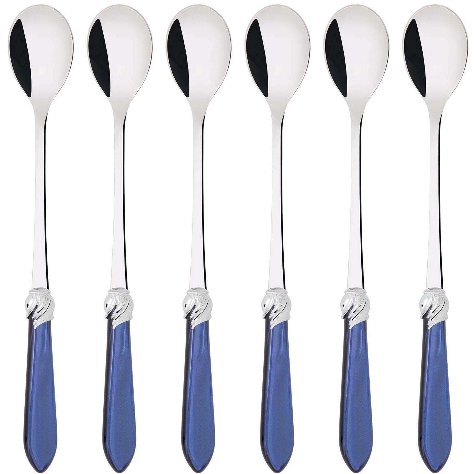 Falabella Brilliant Ice Tea / Cocktail Spoon Set - royal blue