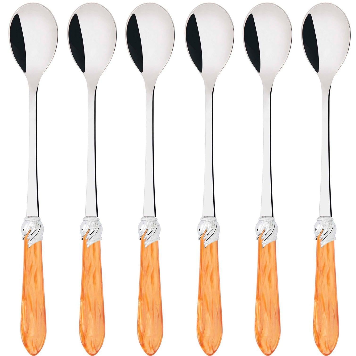 Falabella Brilliant Ice Tea / Cocktail Spoon Set - Tangerine