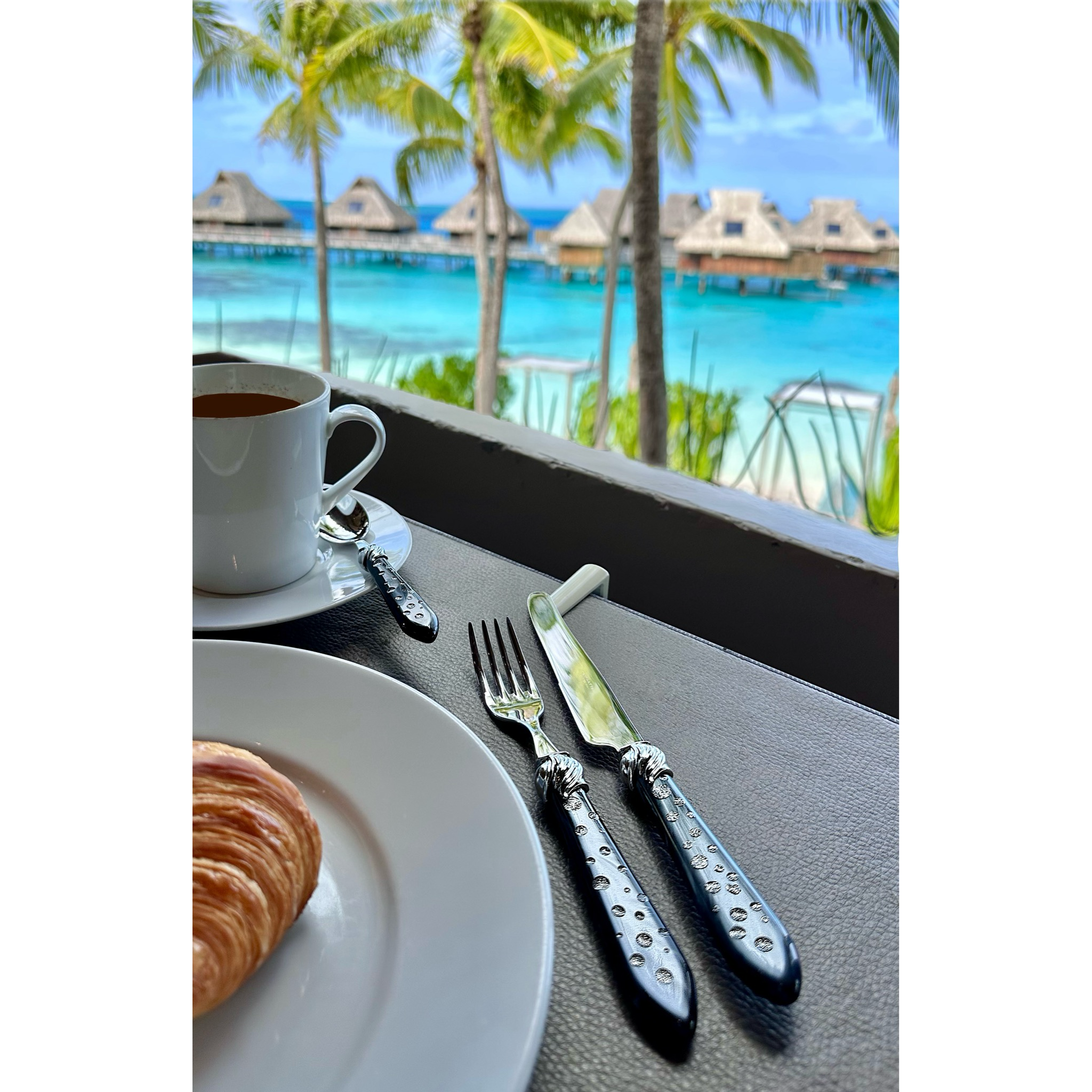 Falabella Galleria Cocktail Forks Set charcoal Hand Made-Casa Bugatti USA