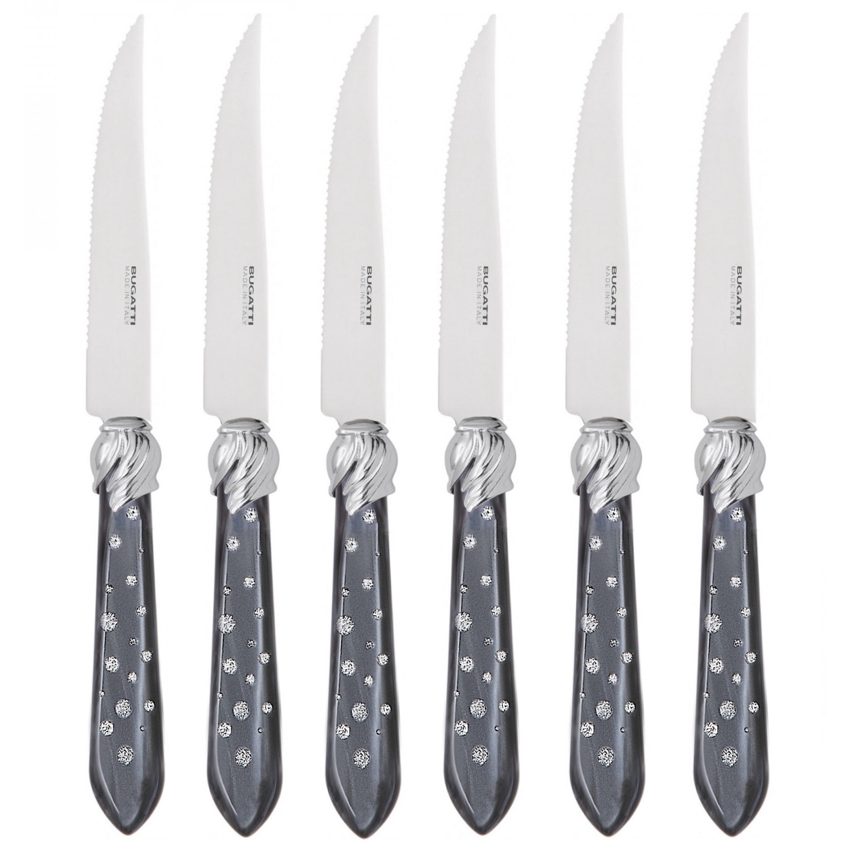 Falabella Galleria Steak Knives Set - CHARCOAL-Casa Bugatti USA