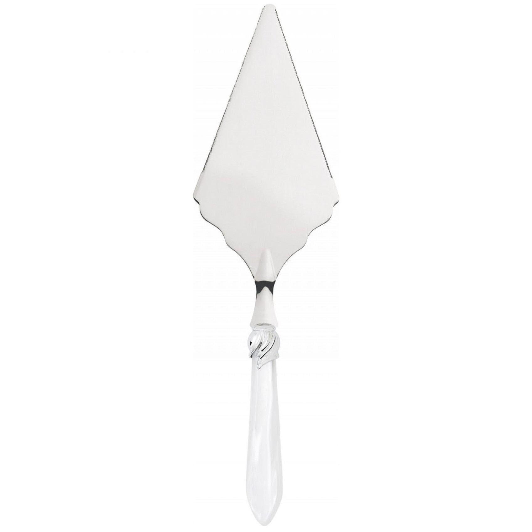 Falabella Large Cake Server Serrated - white