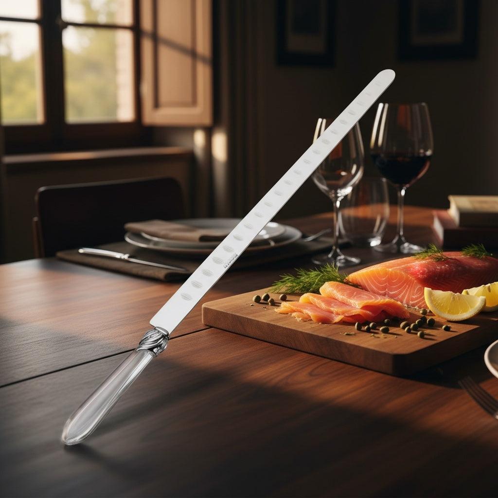 Falabella Brilliant Salmon Knife 40 cm (15.75 inch) - Clear-Casa Bugatti USA